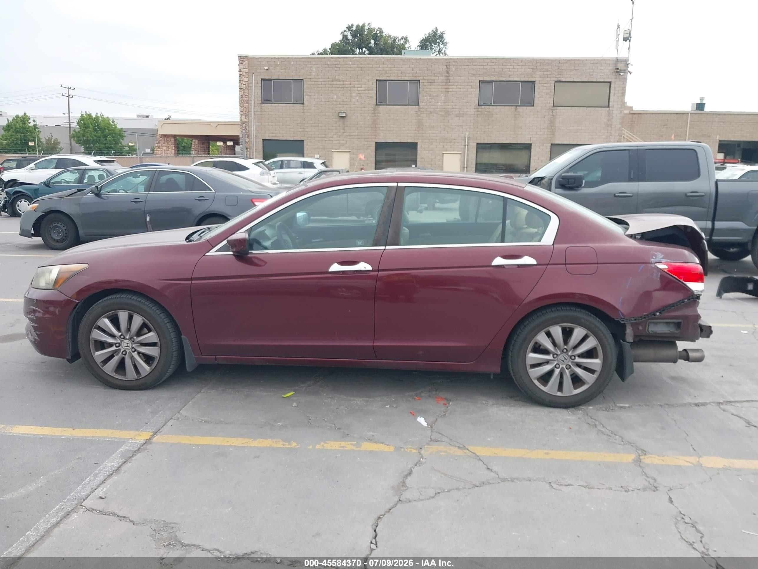 2012 Honda Accord 3.5 Ex-l Burgundy vin: 1HGCP3F85CA040209