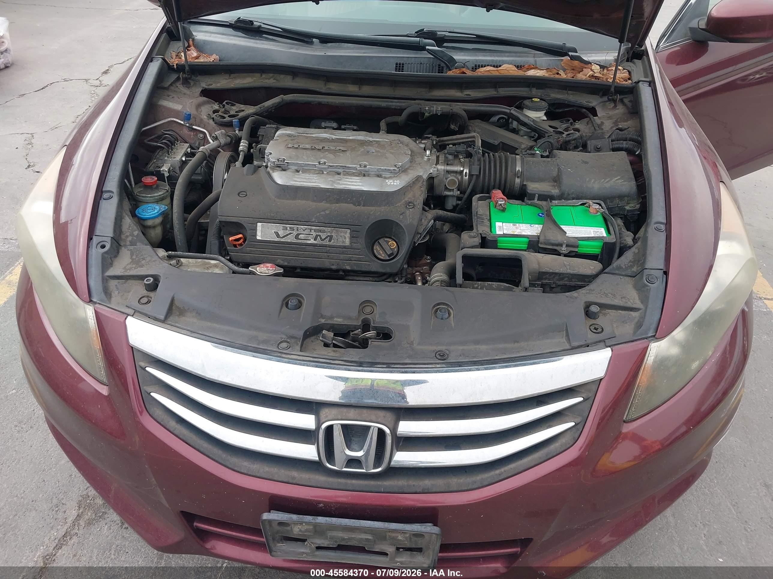 2012 Honda Accord 3.5 Ex-l Burgundy vin: 1HGCP3F85CA040209