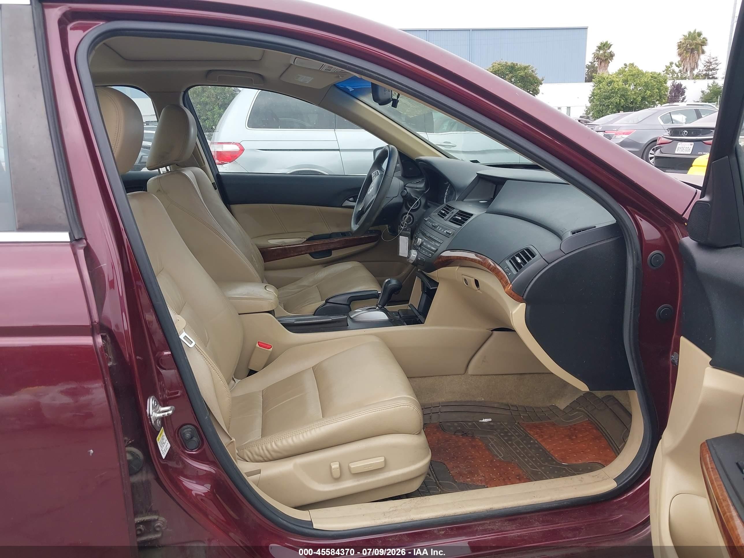 2012 Honda Accord 3.5 Ex-l Burgundy vin: 1HGCP3F85CA040209
