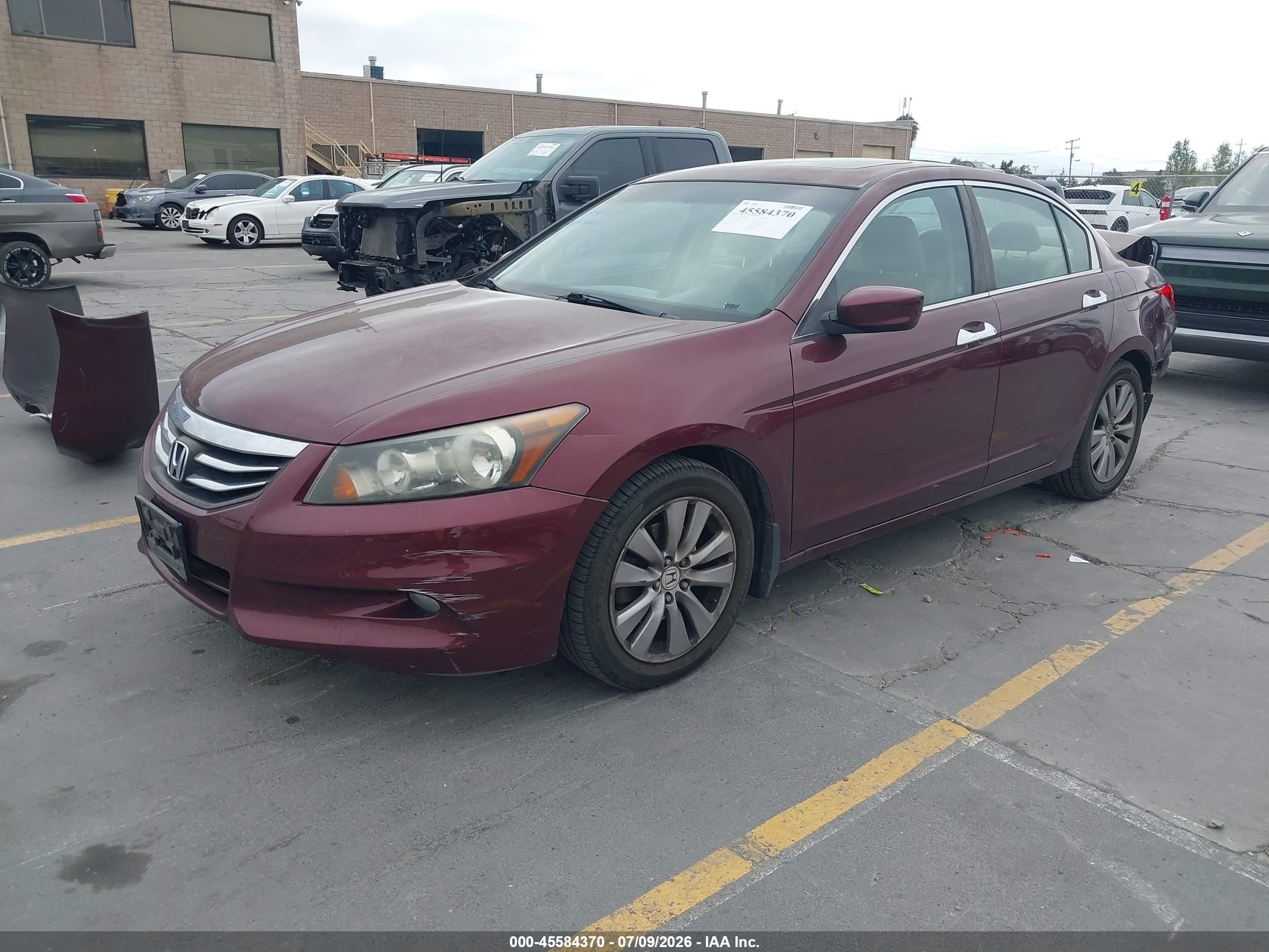 2012 Honda Accord 3.5 Ex-l Burgundy vin: 1HGCP3F85CA040209