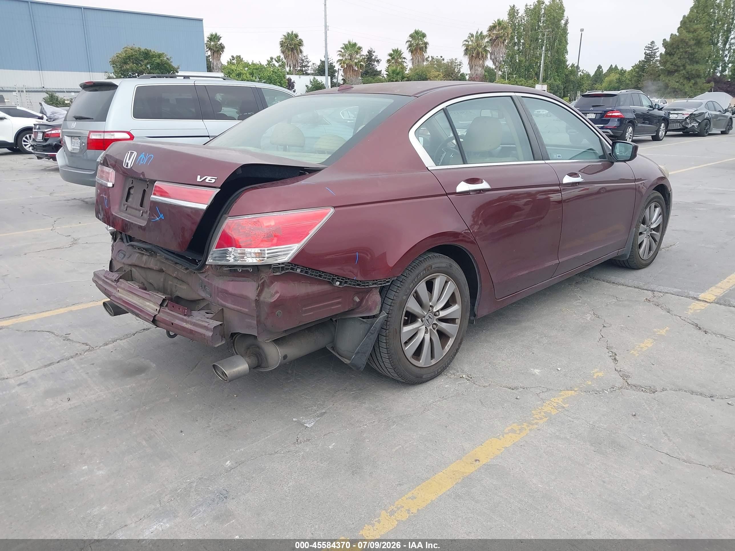 2012 Honda Accord 3.5 Ex-l Burgundy vin: 1HGCP3F85CA040209