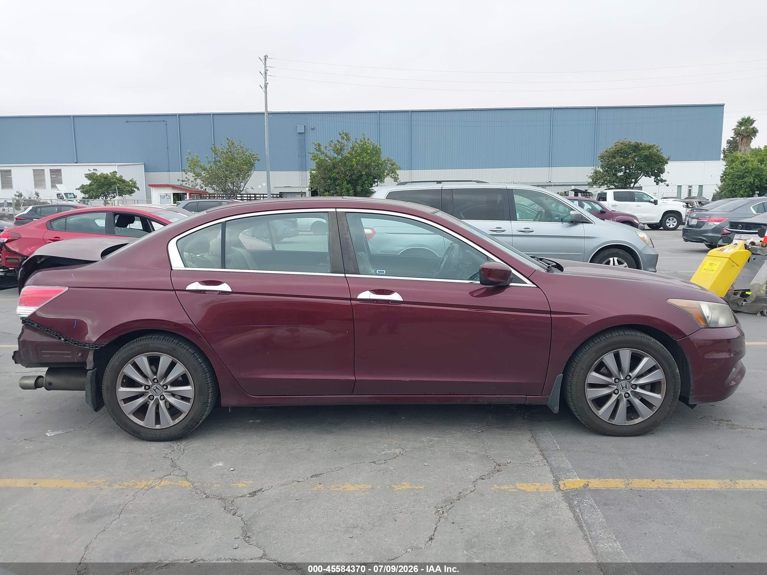2012 Honda Accord 3.5 Ex-l Burgundy vin: 1HGCP3F85CA040209