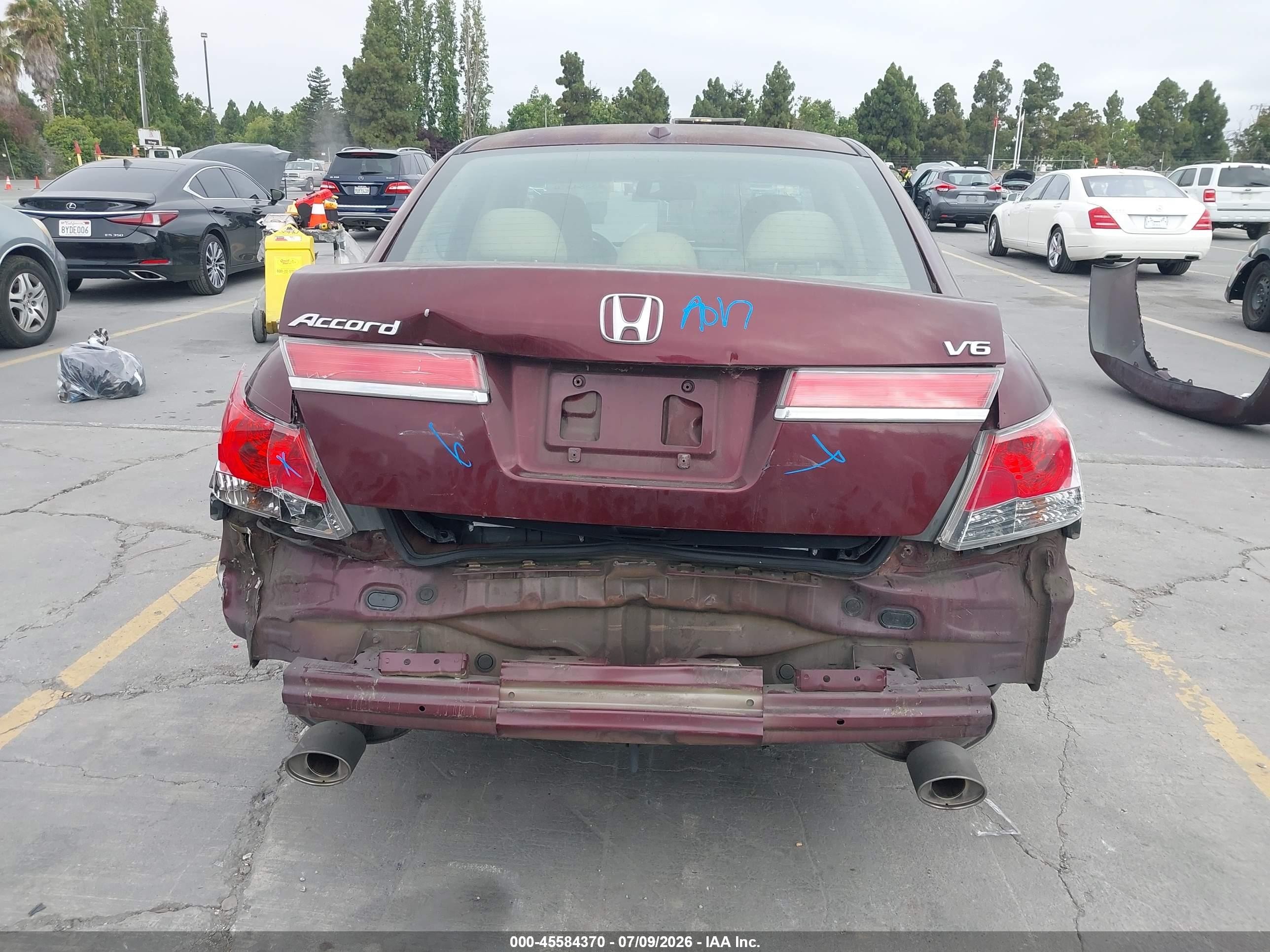 2012 Honda Accord 3.5 Ex-l Burgundy vin: 1HGCP3F85CA040209