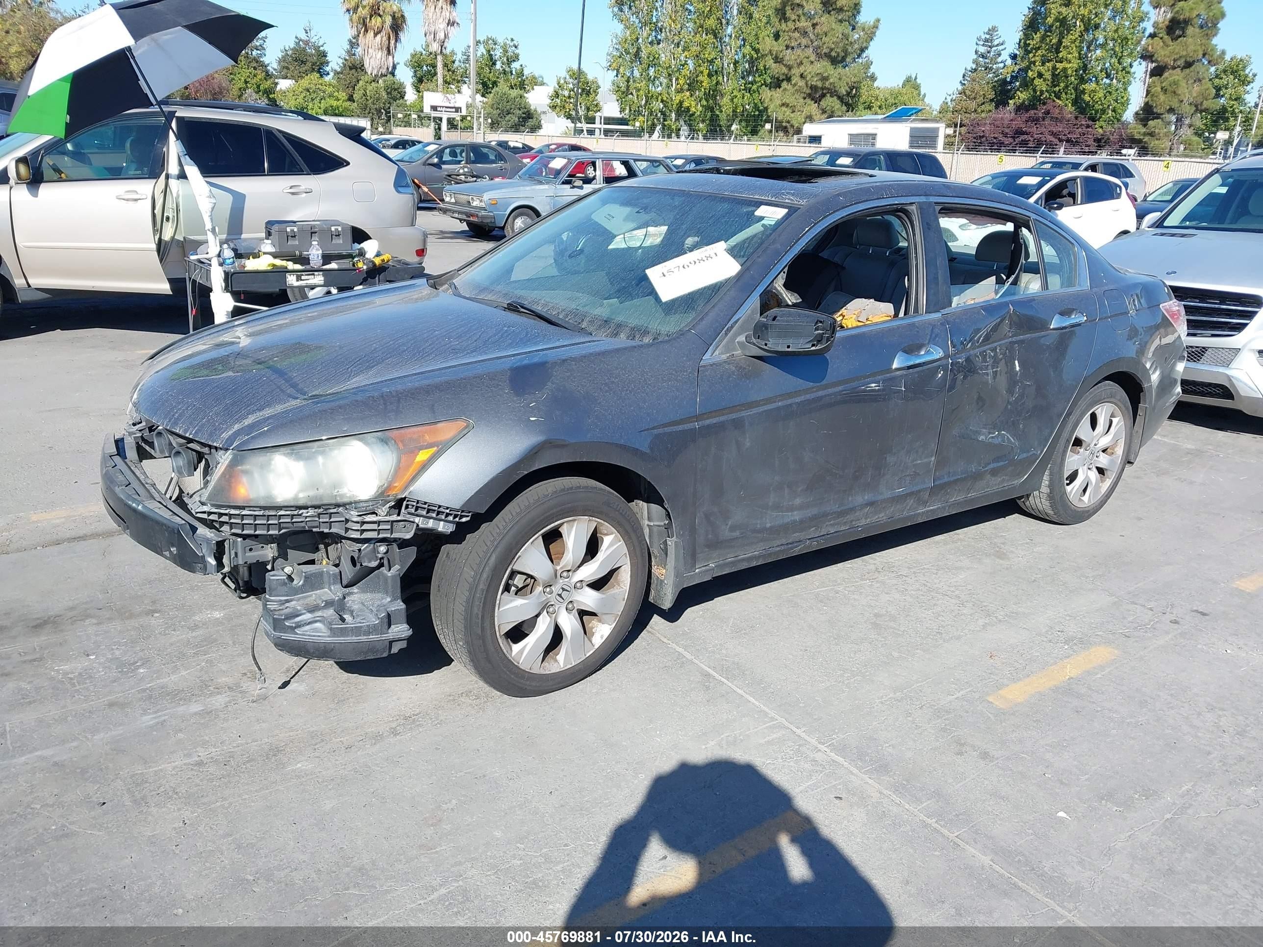 2010 Honda Accord 3.5 Ex-l Gray vin: 1HGCP3F86AA009967