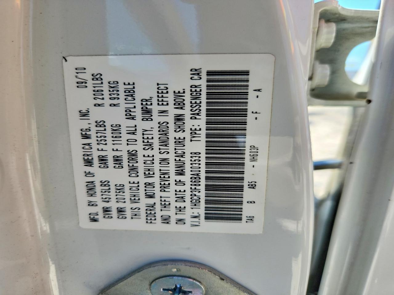 2011 Honda Accord Exl White vin: 1HGCP3F86BA003538