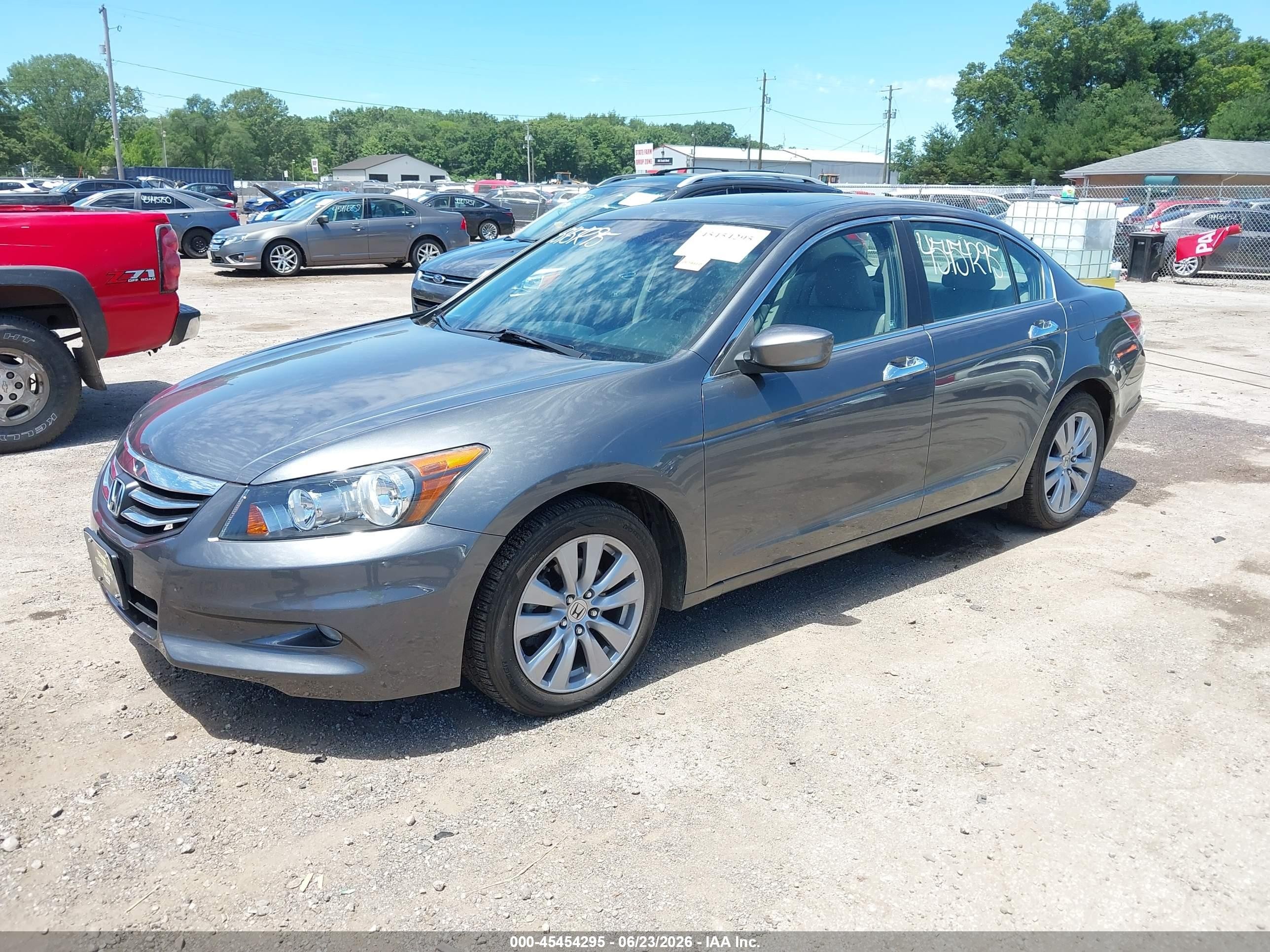2011 Honda Accord 3.5 Ex-l Gray vin: 1HGCP3F86BA004334