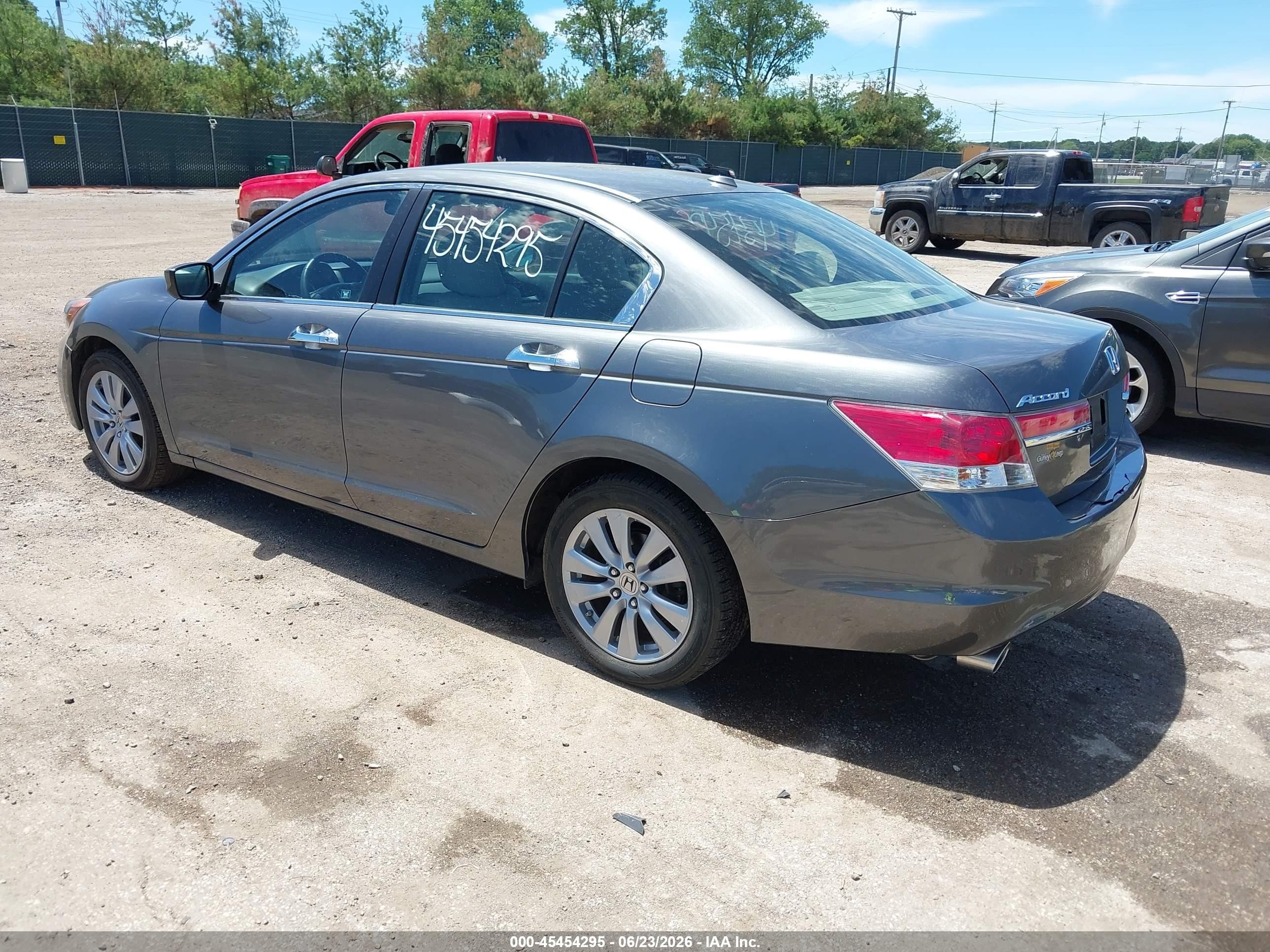 2011 Honda Accord 3.5 Ex-l Gray vin: 1HGCP3F86BA004334