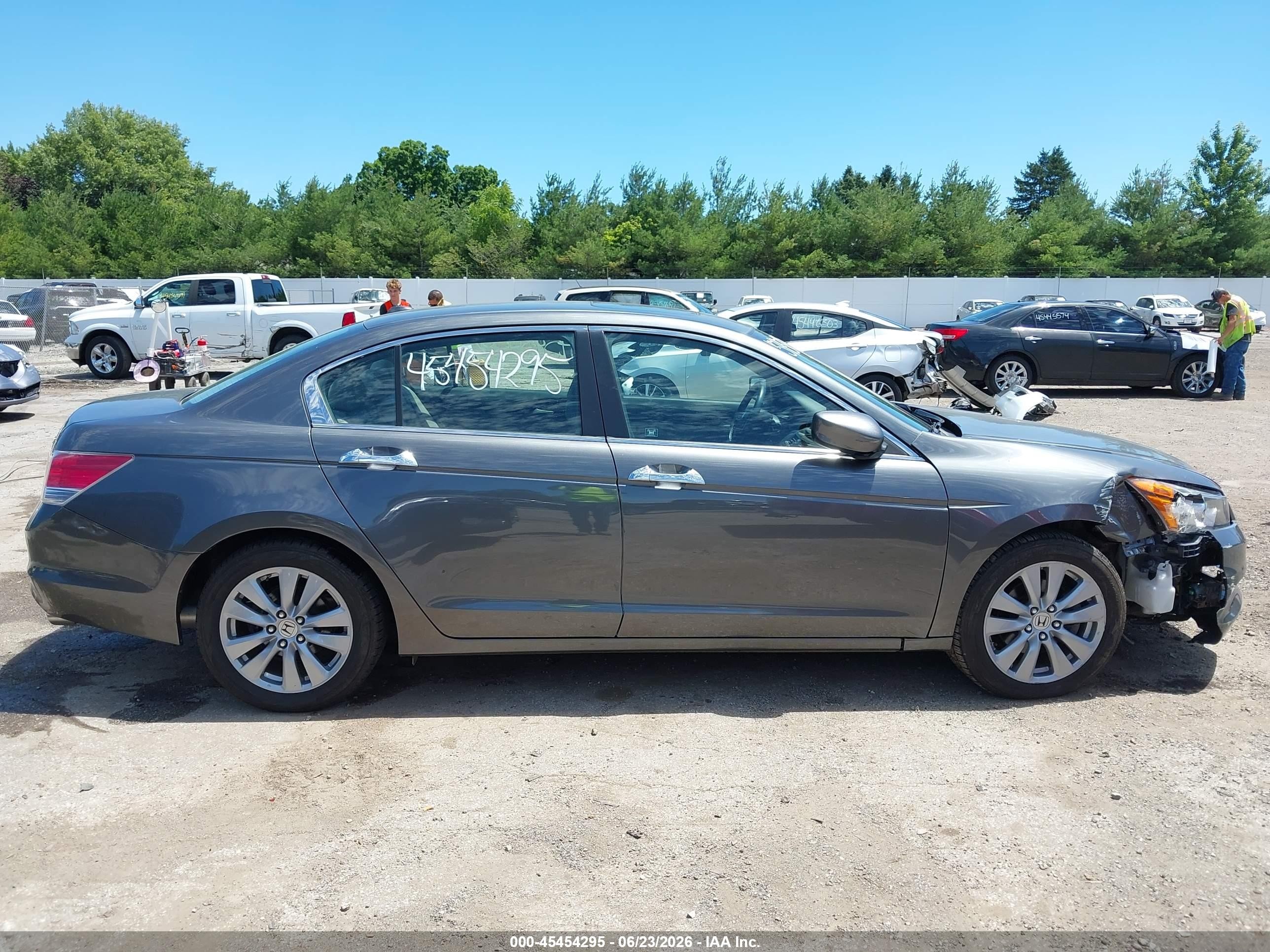 2011 Honda Accord 3.5 Ex-l Gray vin: 1HGCP3F86BA004334