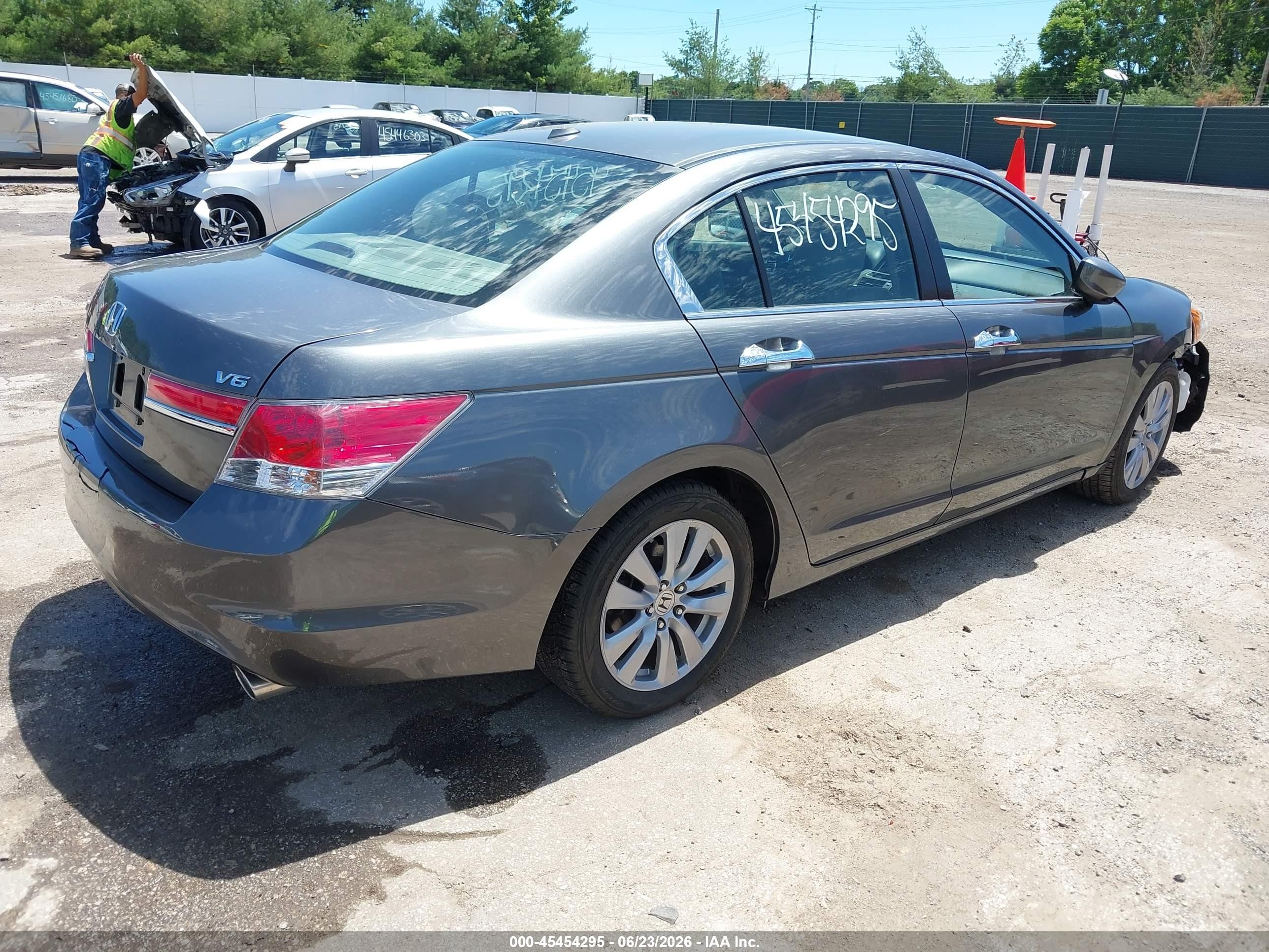 2011 Honda Accord 3.5 Ex-l Gray vin: 1HGCP3F86BA004334