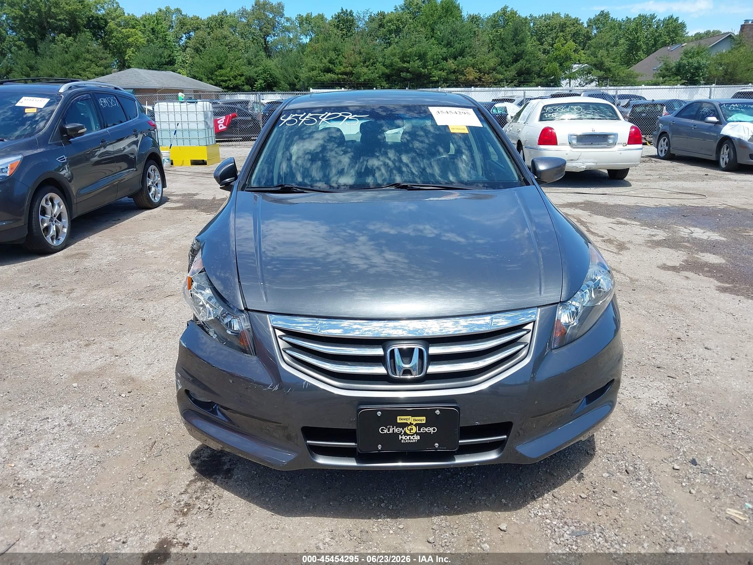 2011 Honda Accord 3.5 Ex-l Gray vin: 1HGCP3F86BA004334