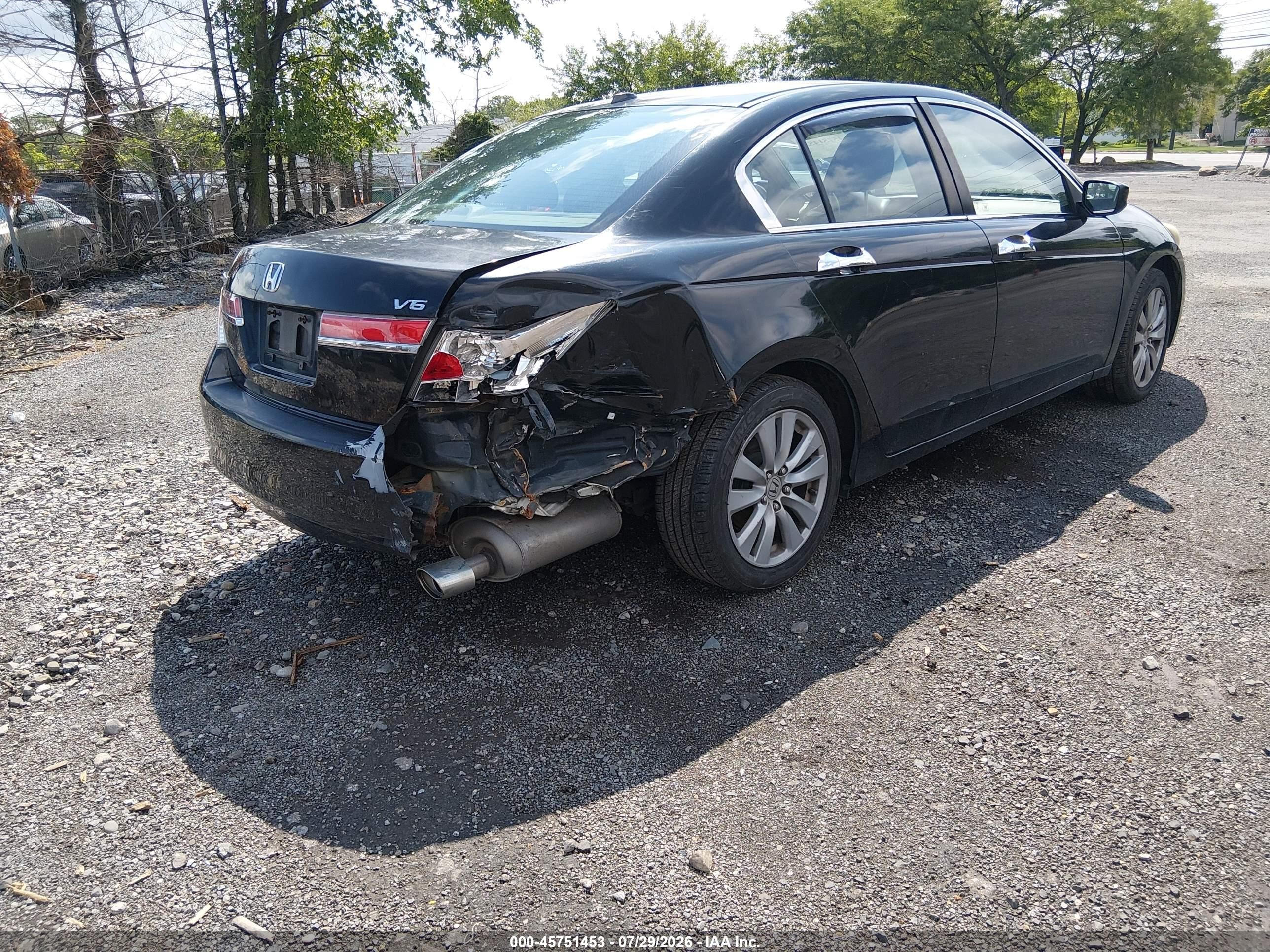 2011 Honda Accord 3.5 Ex-l Черный vin: 1HGCP3F86BA007735