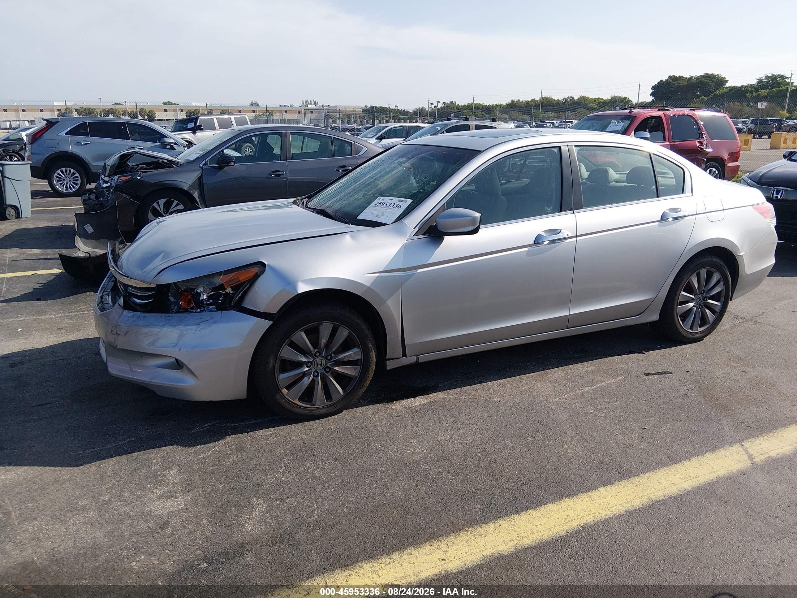 2011 Honda Accord 3.5 Ex-l Серебряный vin: 1HGCP3F86BA016595