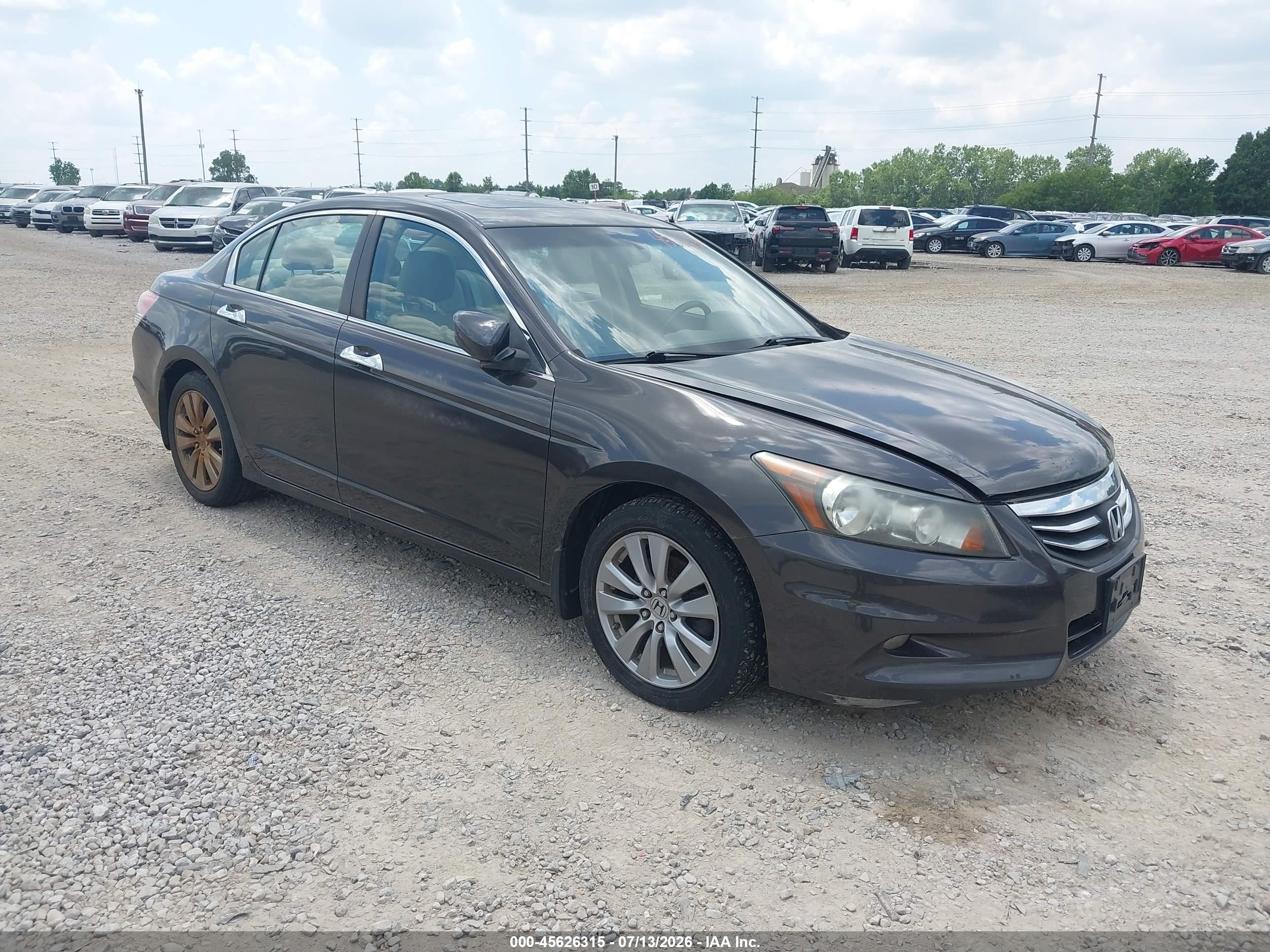 2011 Honda Accord 3.5 Ex-l Gray vin: 1HGCP3F86BA026995