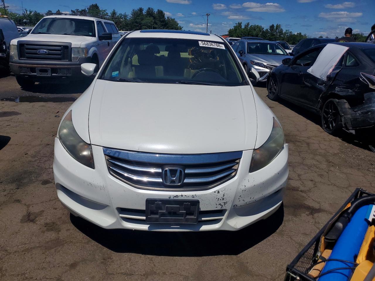 2012 Honda Accord Exl White vin: 1HGCP3F86CA007946