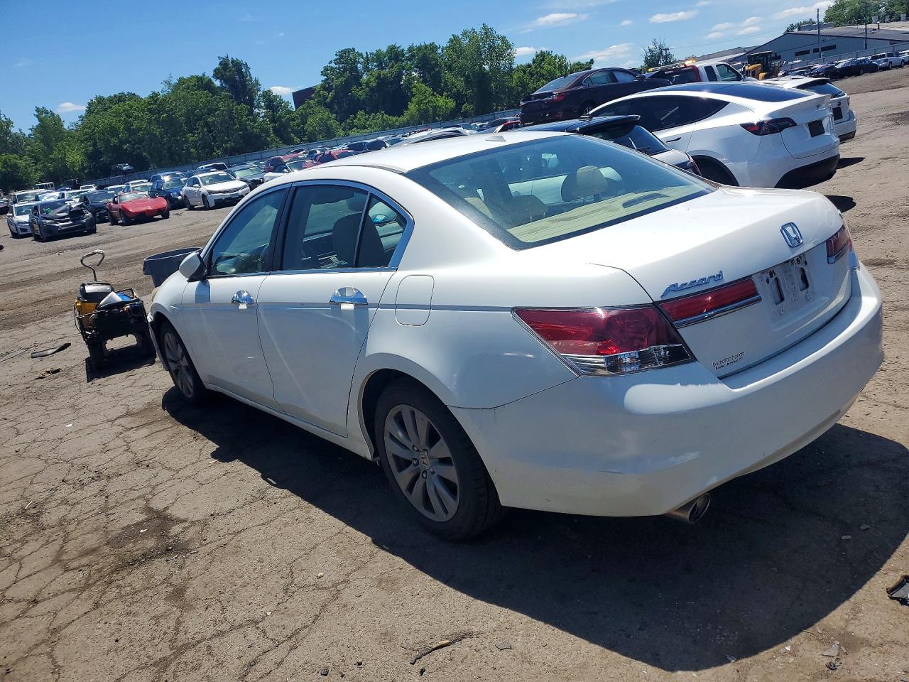 2012 Honda Accord Exl White vin: 1HGCP3F86CA007946