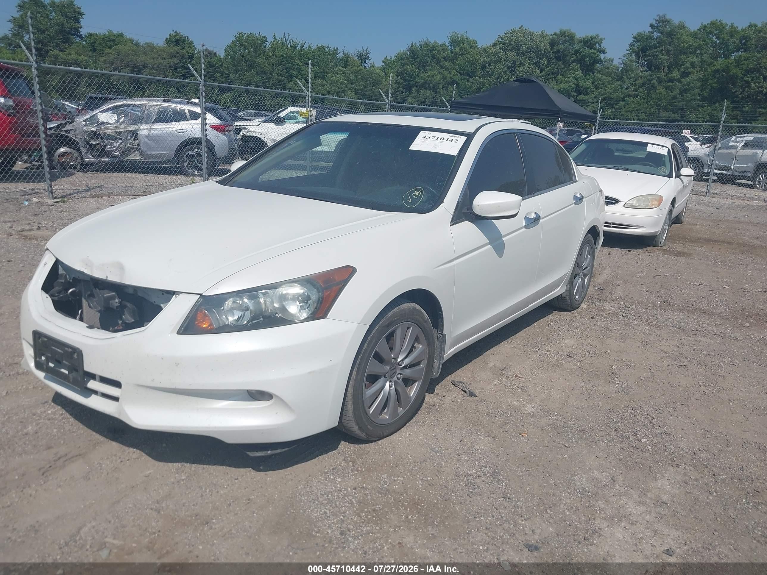 2012 Honda Accord 3.5 Ex-l White vin: 1HGCP3F86CA009826
