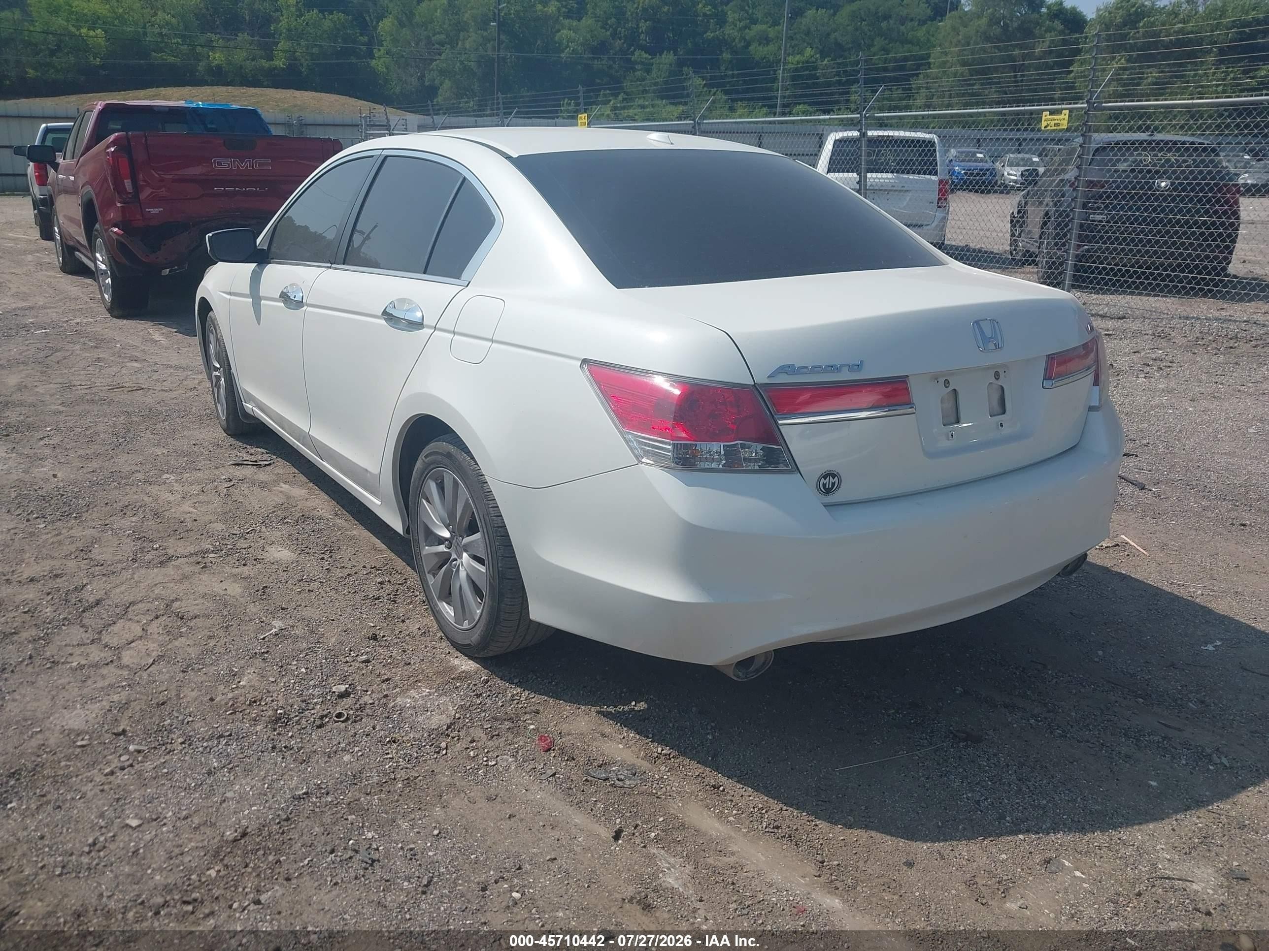 2012 Honda Accord 3.5 Ex-l White vin: 1HGCP3F86CA009826