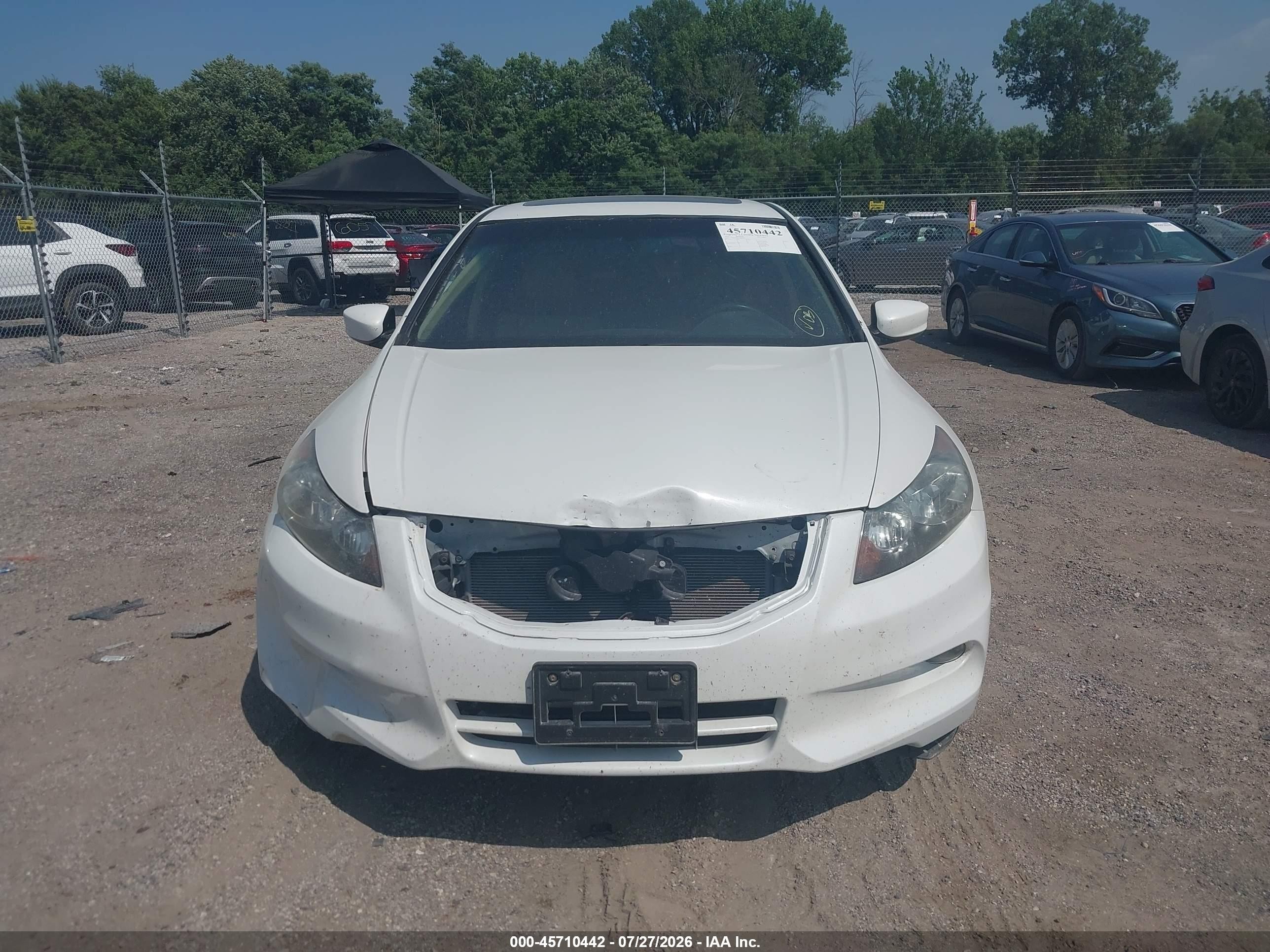 2012 Honda Accord 3.5 Ex-l White vin: 1HGCP3F86CA009826