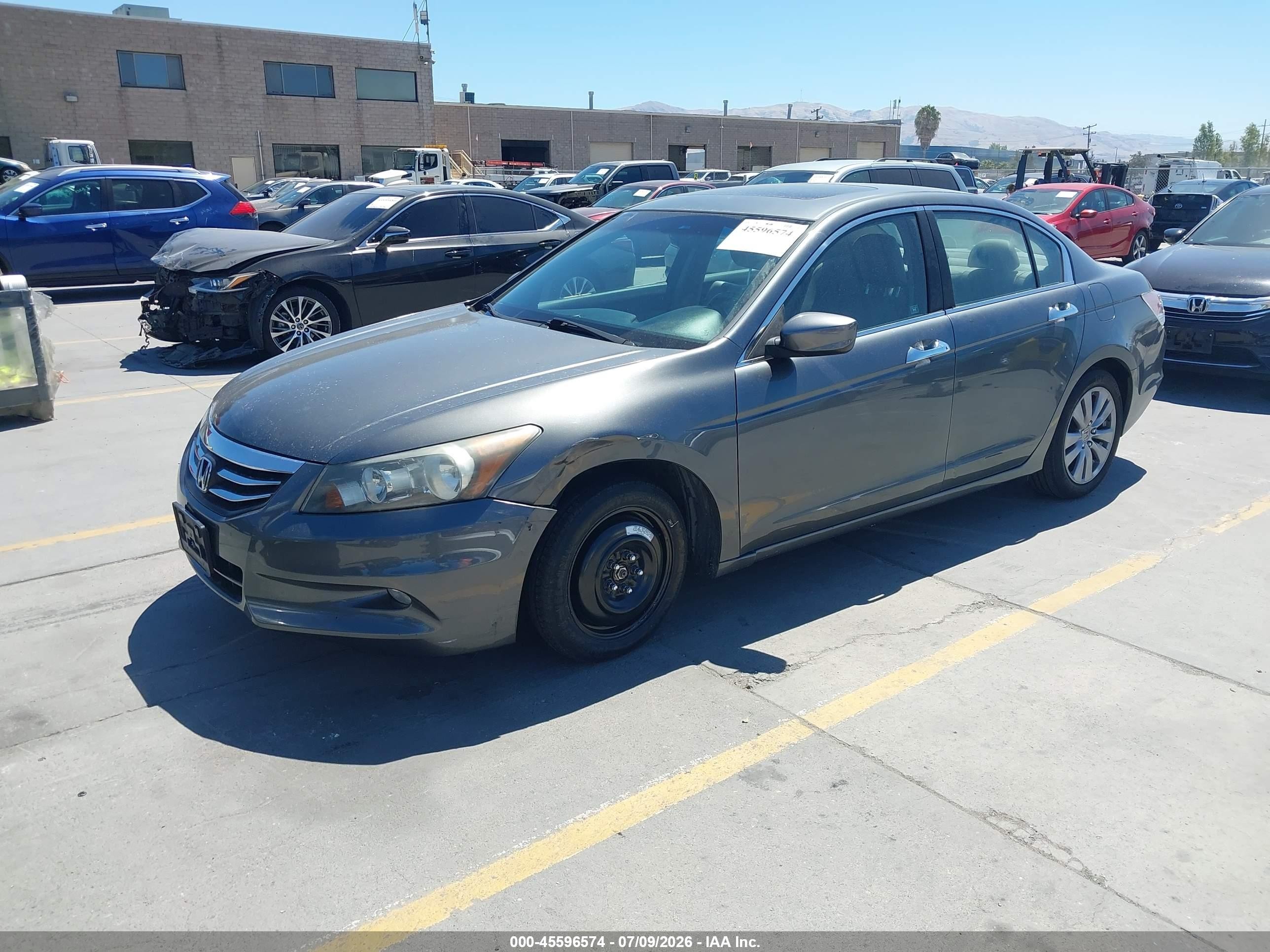 2012 Honda Accord 3.5 Ex-l Gray vin: 1HGCP3F86CA010023