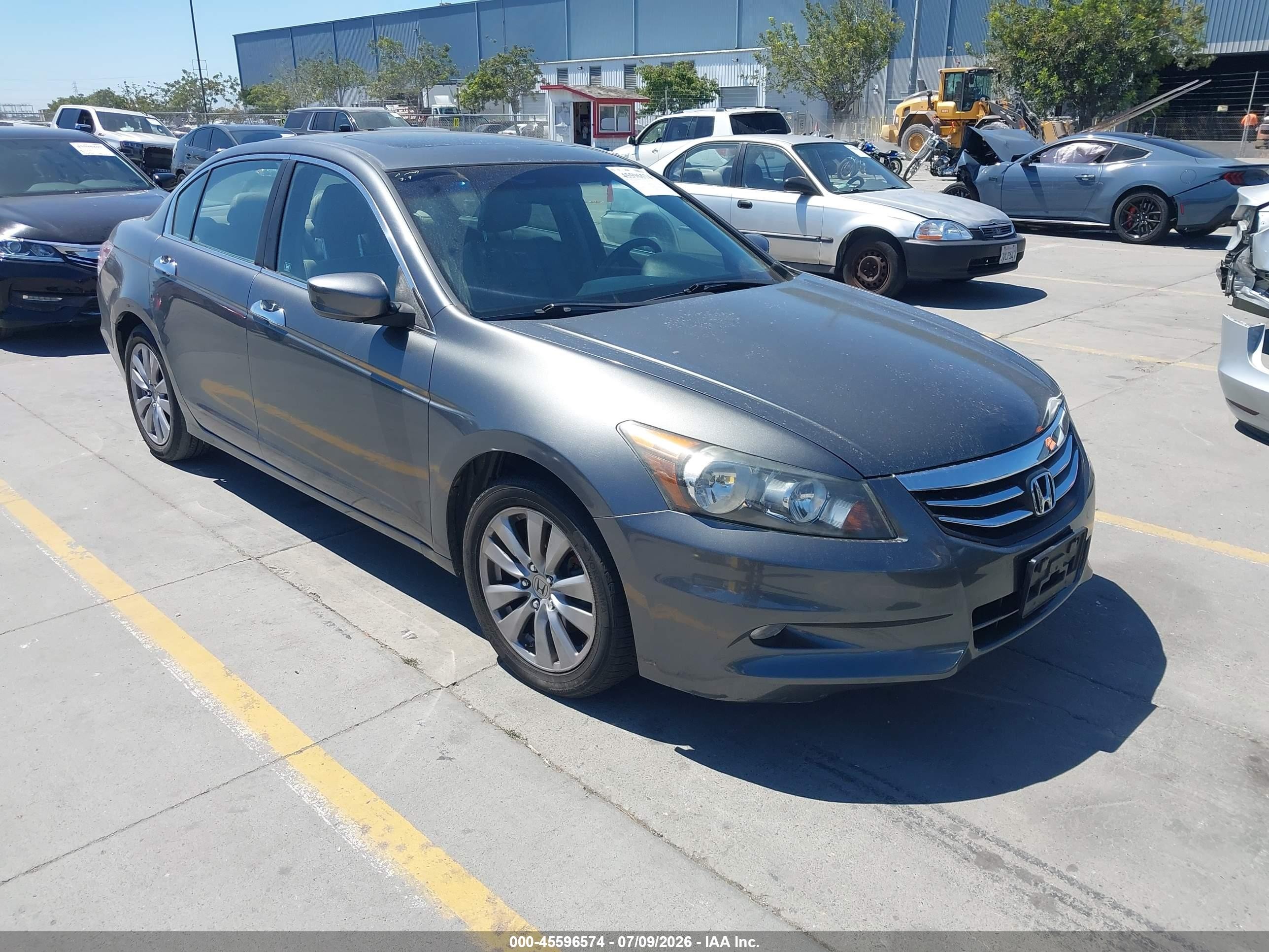 2012 Honda Accord 3.5 Ex-l Gray vin: 1HGCP3F86CA010023