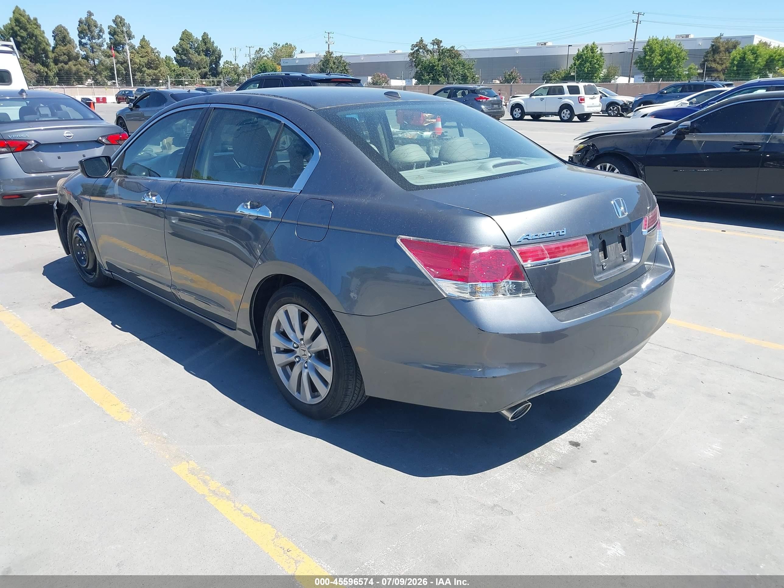 2012 Honda Accord 3.5 Ex-l Gray vin: 1HGCP3F86CA010023