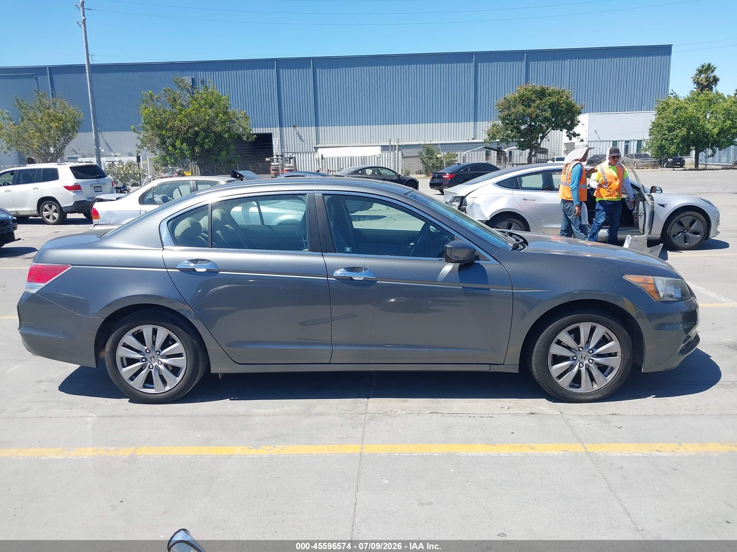 2012 Honda Accord 3.5 Ex-l Gray vin: 1HGCP3F86CA010023
