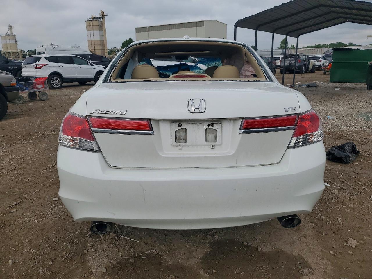 2012 Honda Accord Exl White vin: 1HGCP3F86CA010944