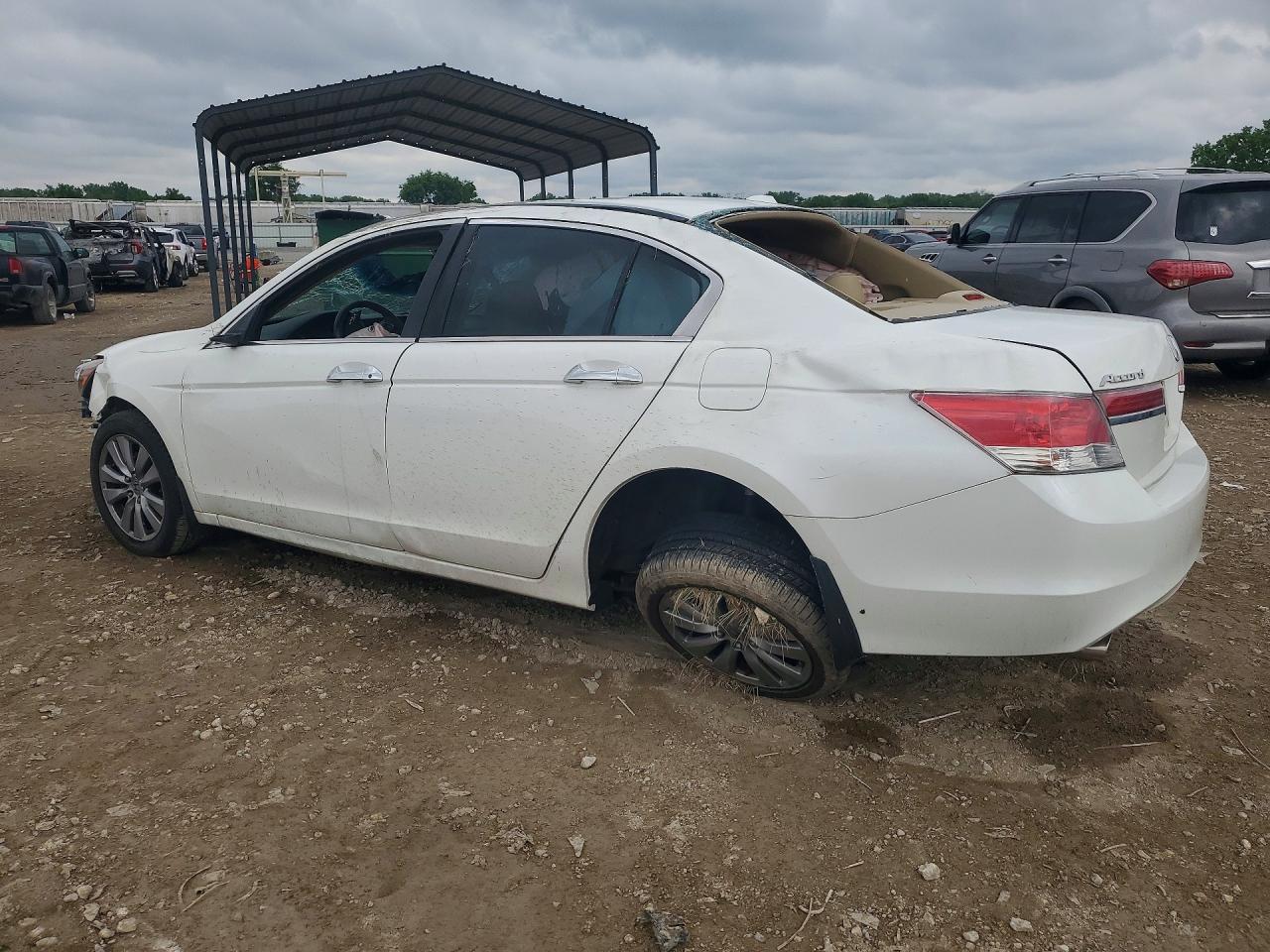 2012 Honda Accord Exl White vin: 1HGCP3F86CA010944
