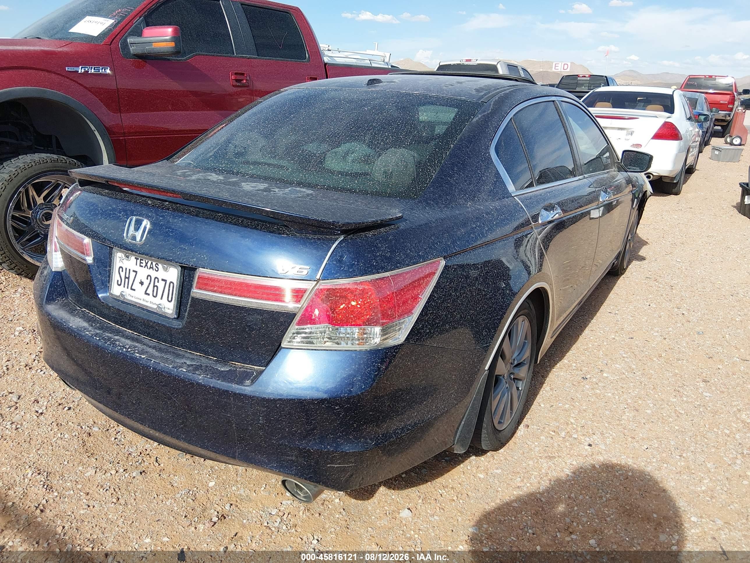 2012 Honda Accord 3.5 Ex-l Blue vin: 1HGCP3F86CA017702