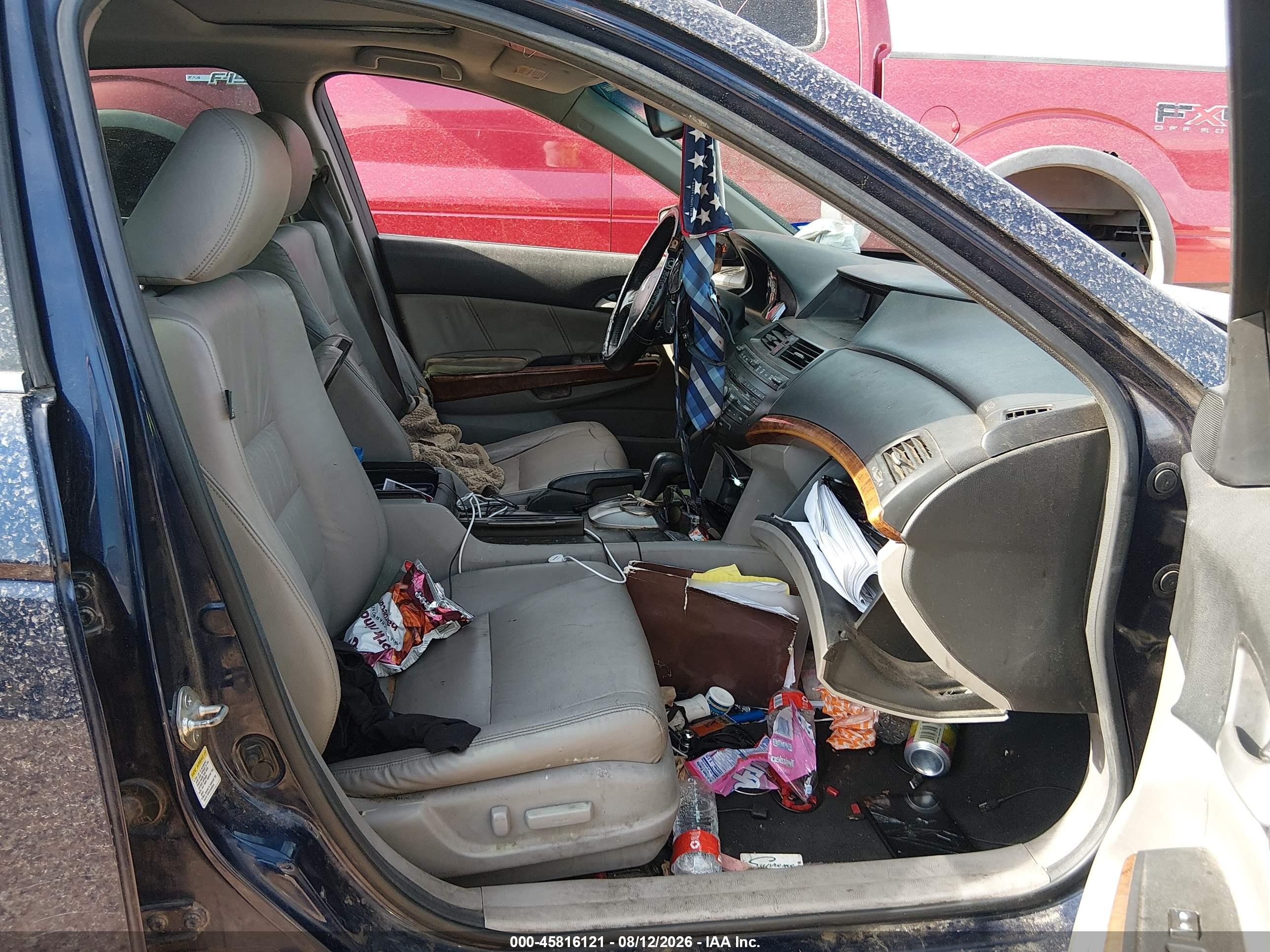 2012 Honda Accord 3.5 Ex-l Blue vin: 1HGCP3F86CA017702