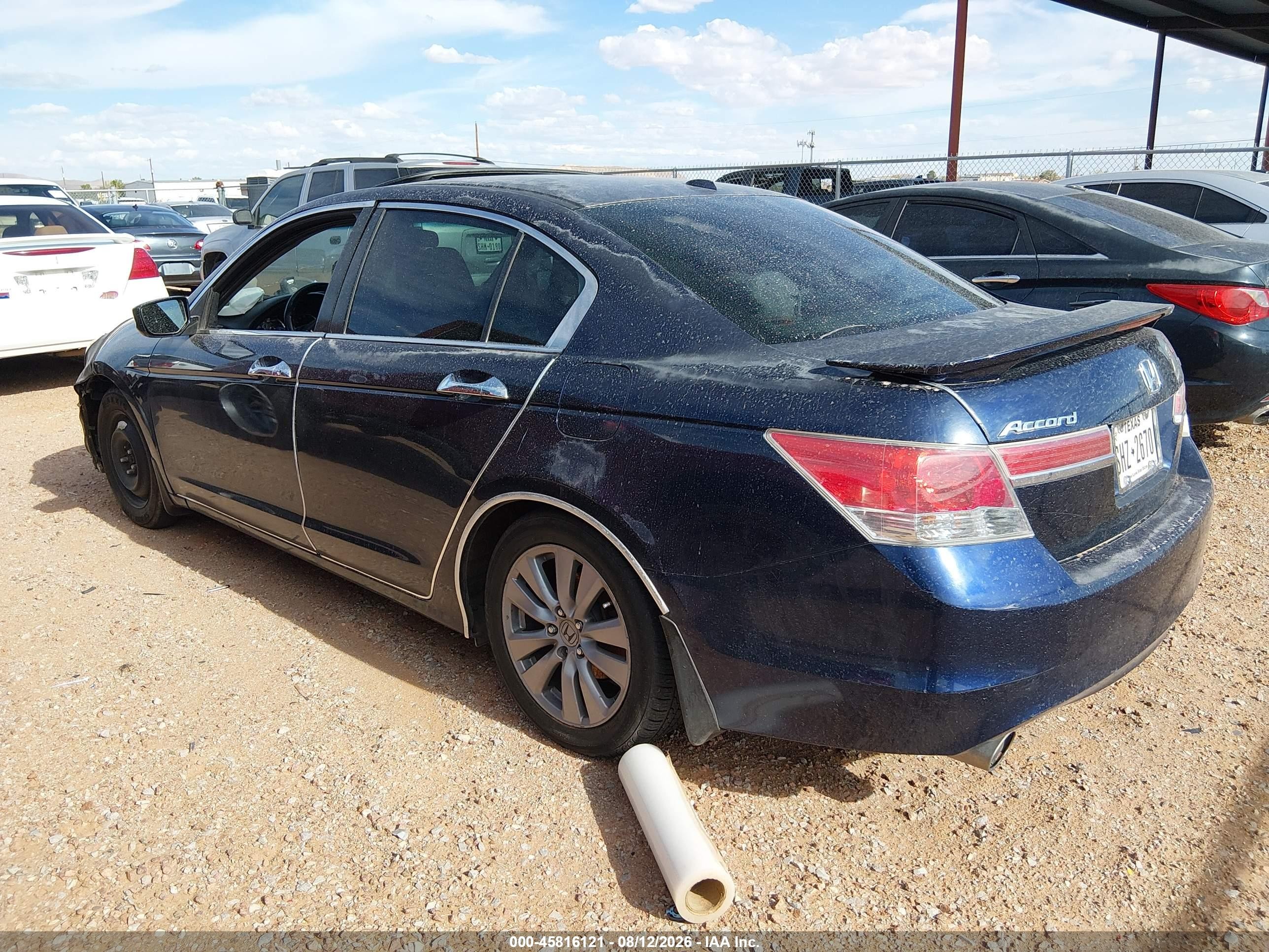 2012 Honda Accord 3.5 Ex-l Blue vin: 1HGCP3F86CA017702