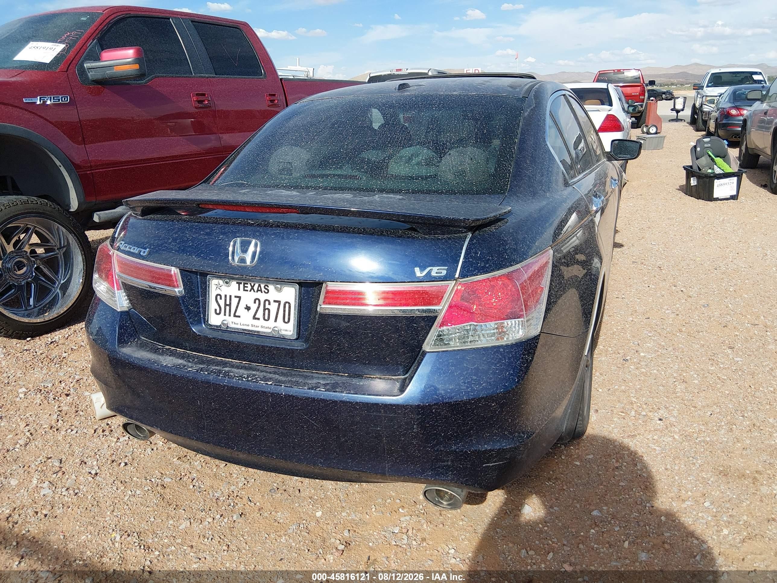 2012 Honda Accord 3.5 Ex-l Blue vin: 1HGCP3F86CA017702