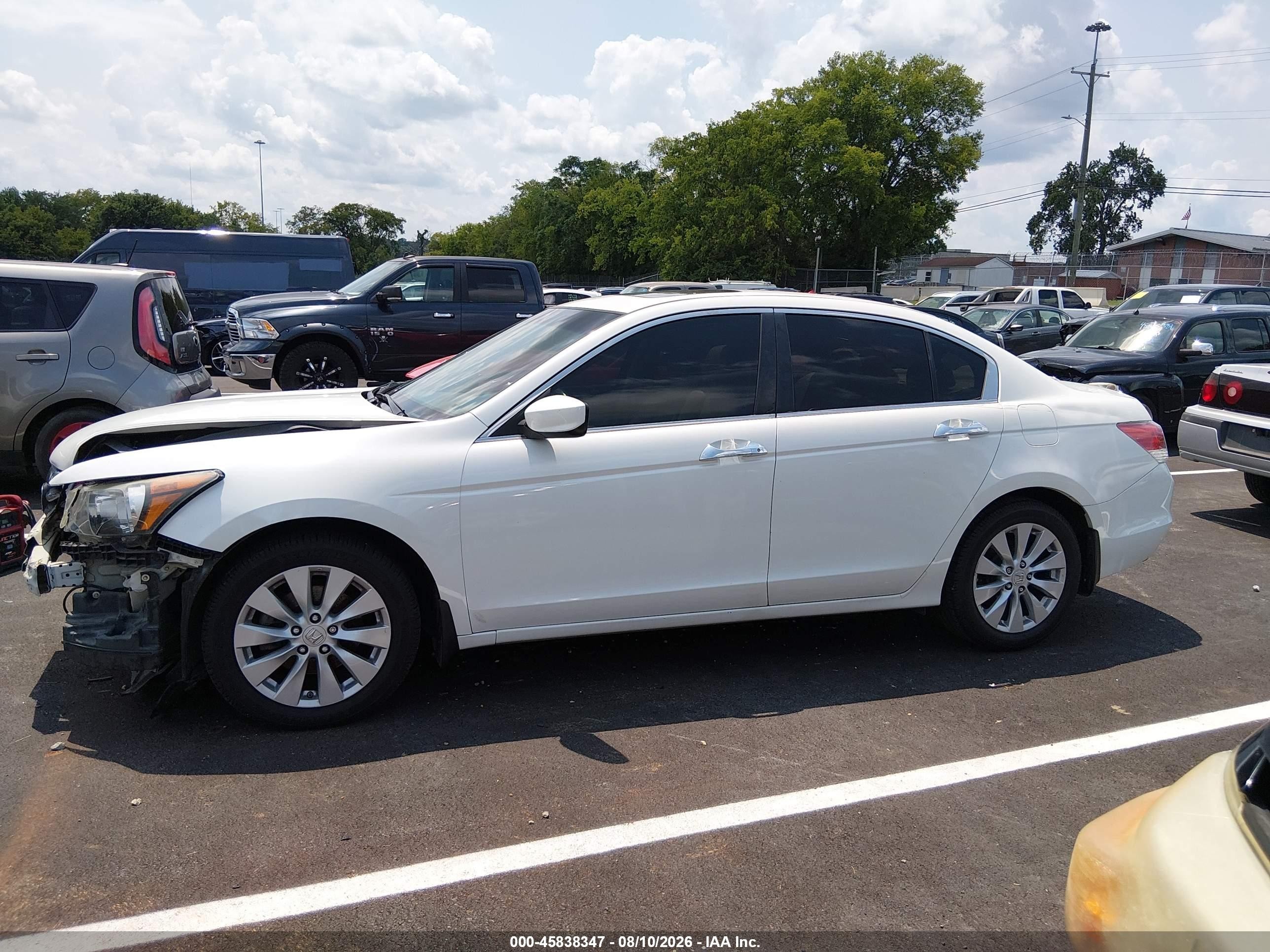 2012 Honda Accord 3.5 Ex-l White vin: 1HGCP3F86CA018588