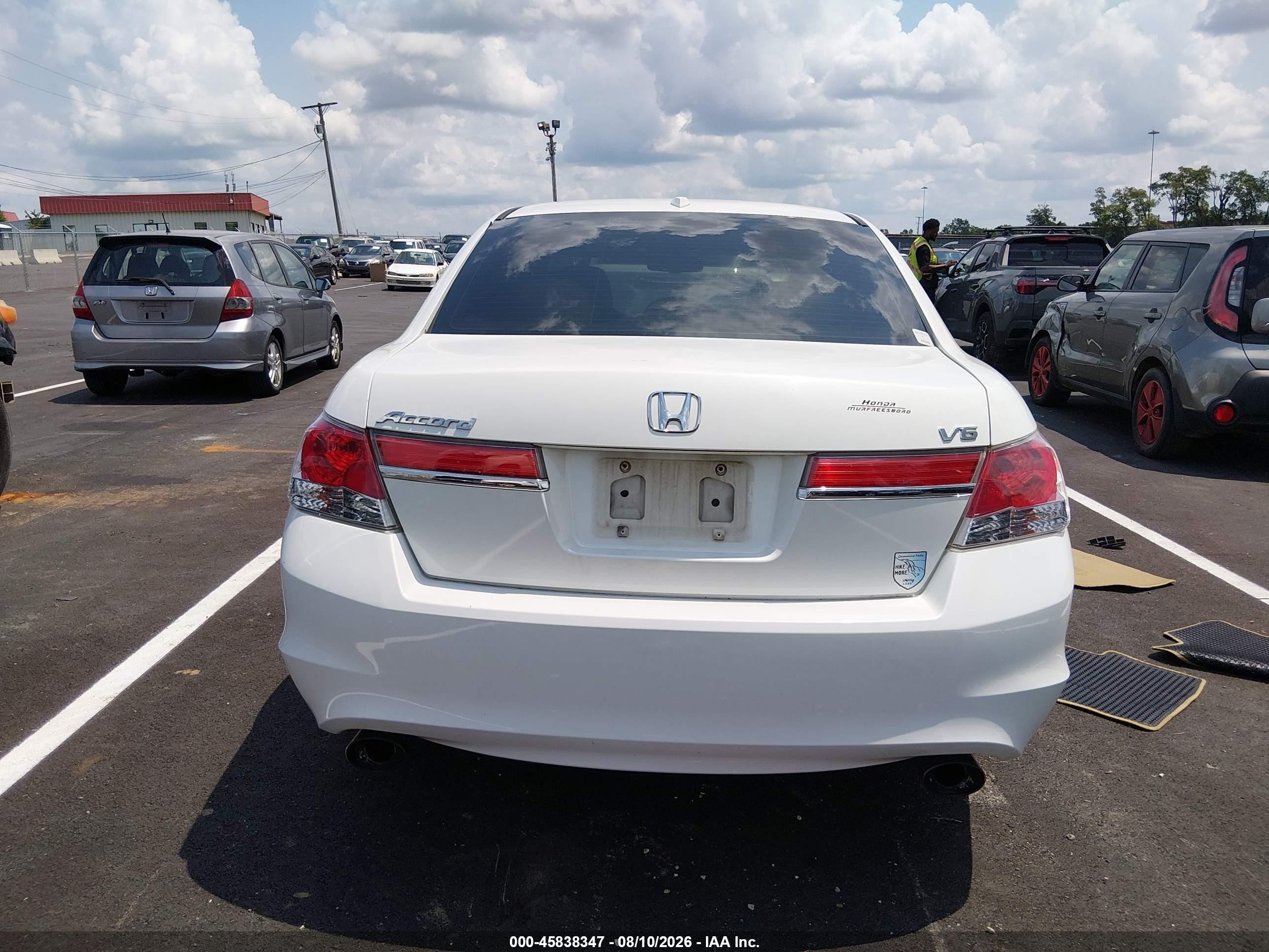2012 Honda Accord 3.5 Ex-l White vin: 1HGCP3F86CA018588