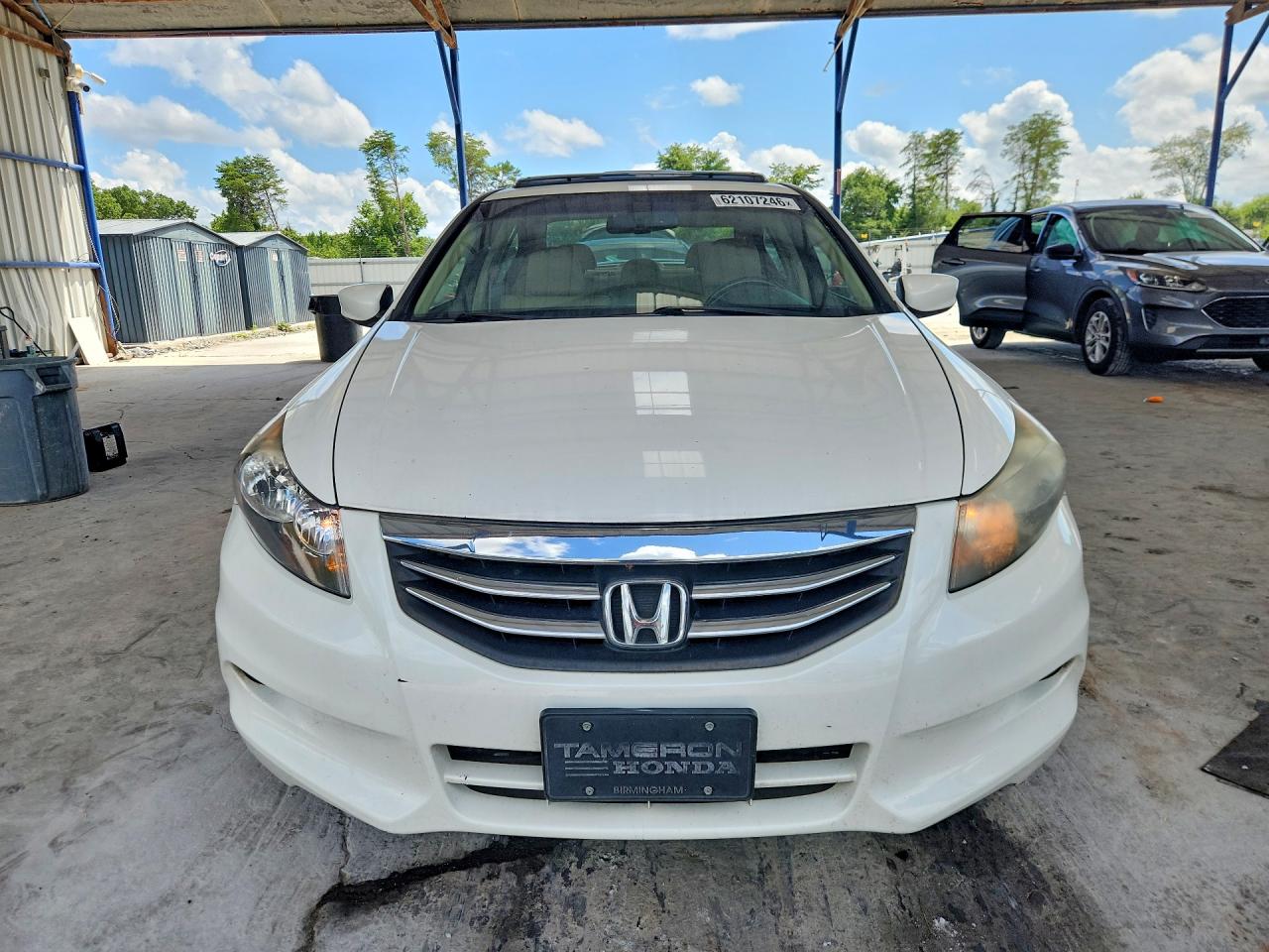 2012 Honda Accord Exl White vin: 1HGCP3F86CA021569