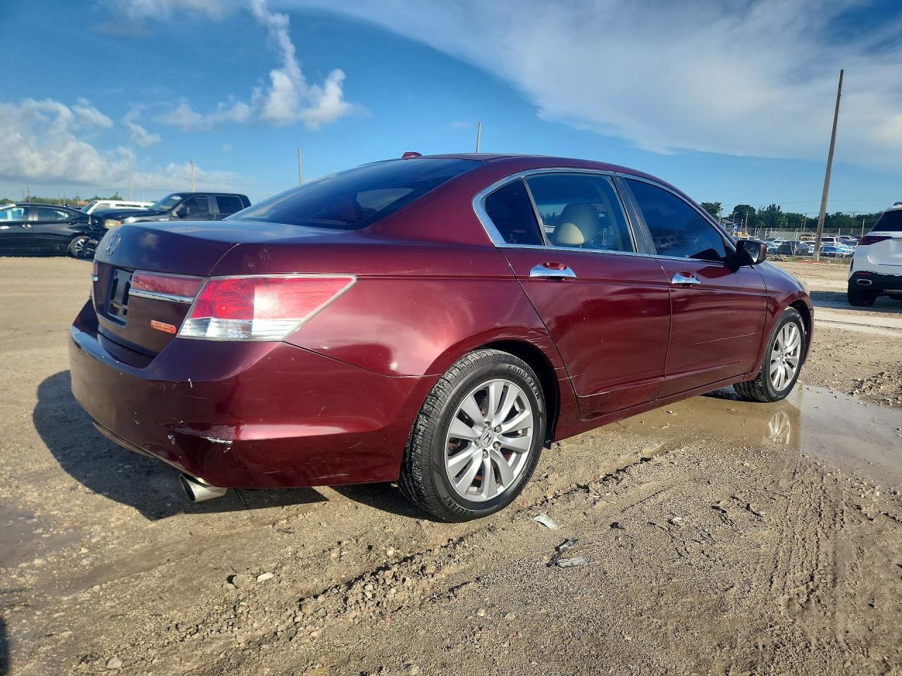 2012 Honda Accord Exl Бордовый vin: 1HGCP3F86CA023838