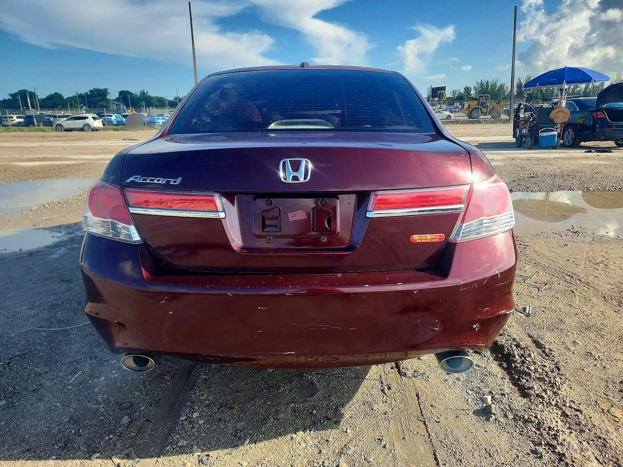 2012 Honda Accord Exl Бордовый vin: 1HGCP3F86CA023838