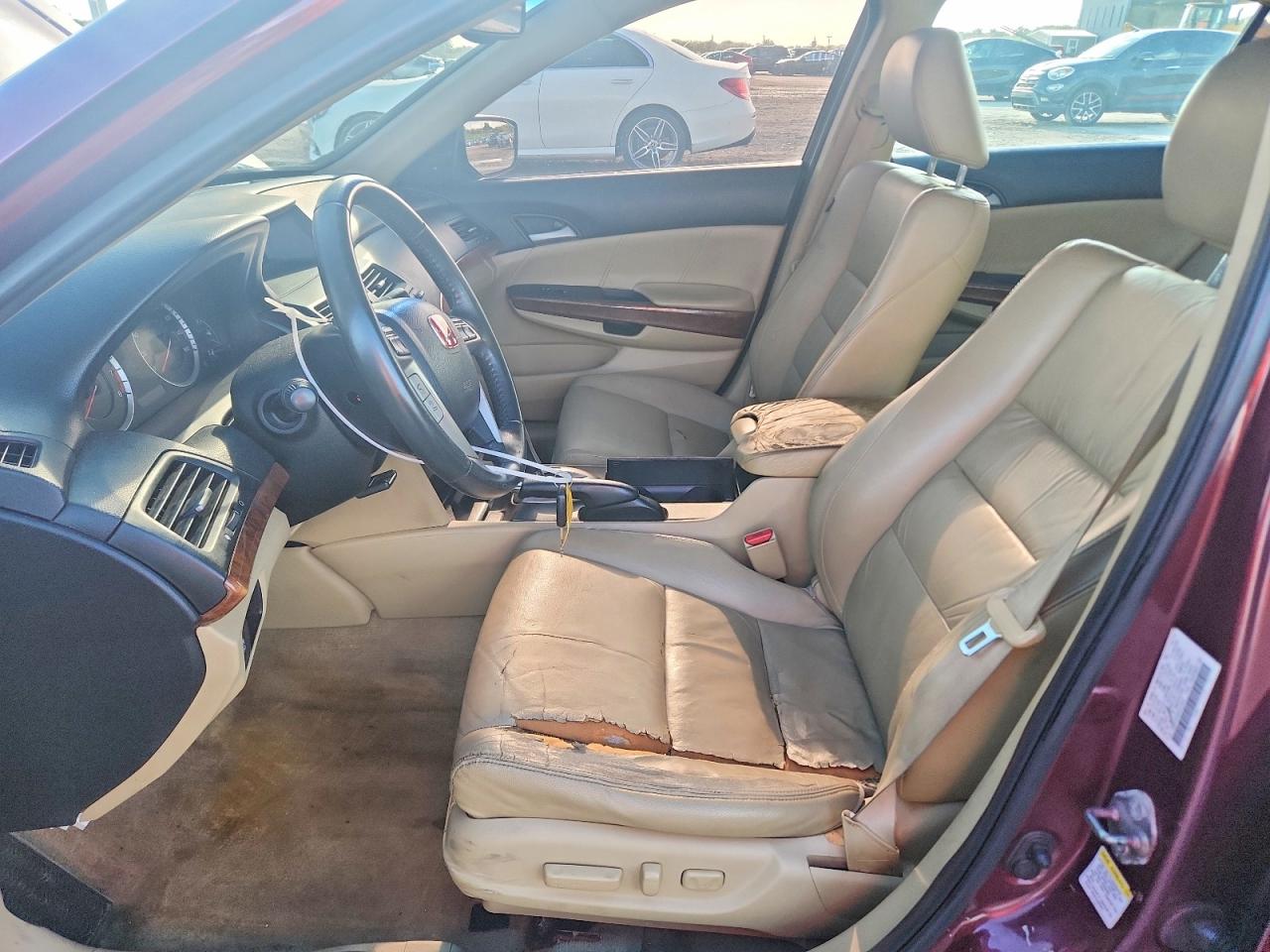 2012 Honda Accord Exl Бордовый vin: 1HGCP3F86CA023838
