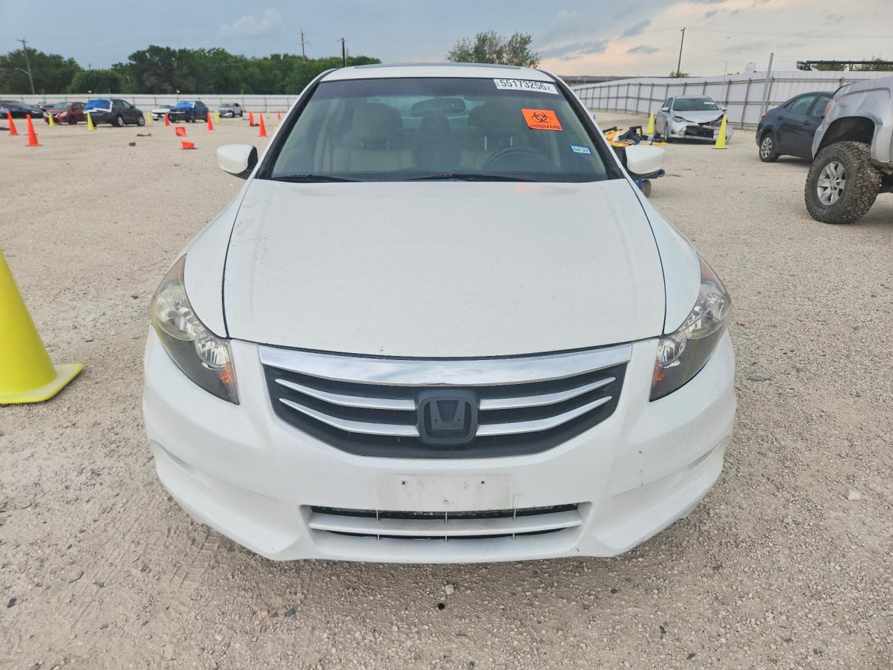 2012 Honda Accord Exl White vin: 1HGCP3F86CA028568
