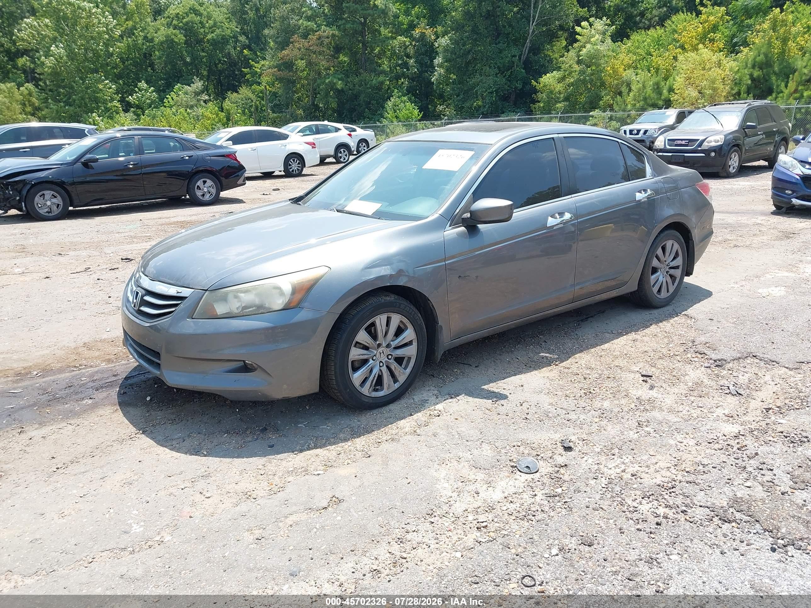 2012 Honda Accord 3.5 Ex-l Gray vin: 1HGCP3F86CA033818