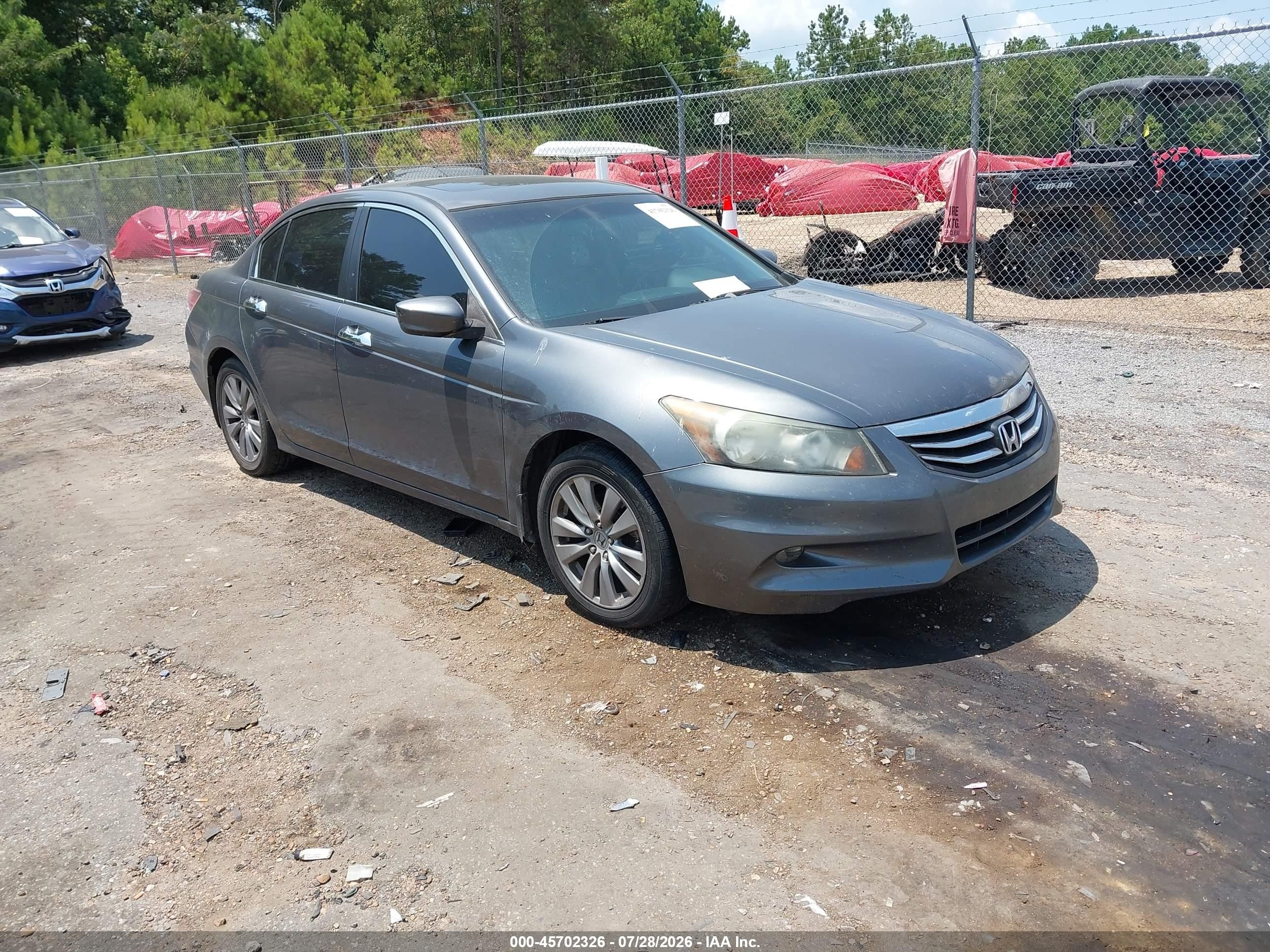 2012 Honda Accord 3.5 Ex-l Gray vin: 1HGCP3F86CA033818