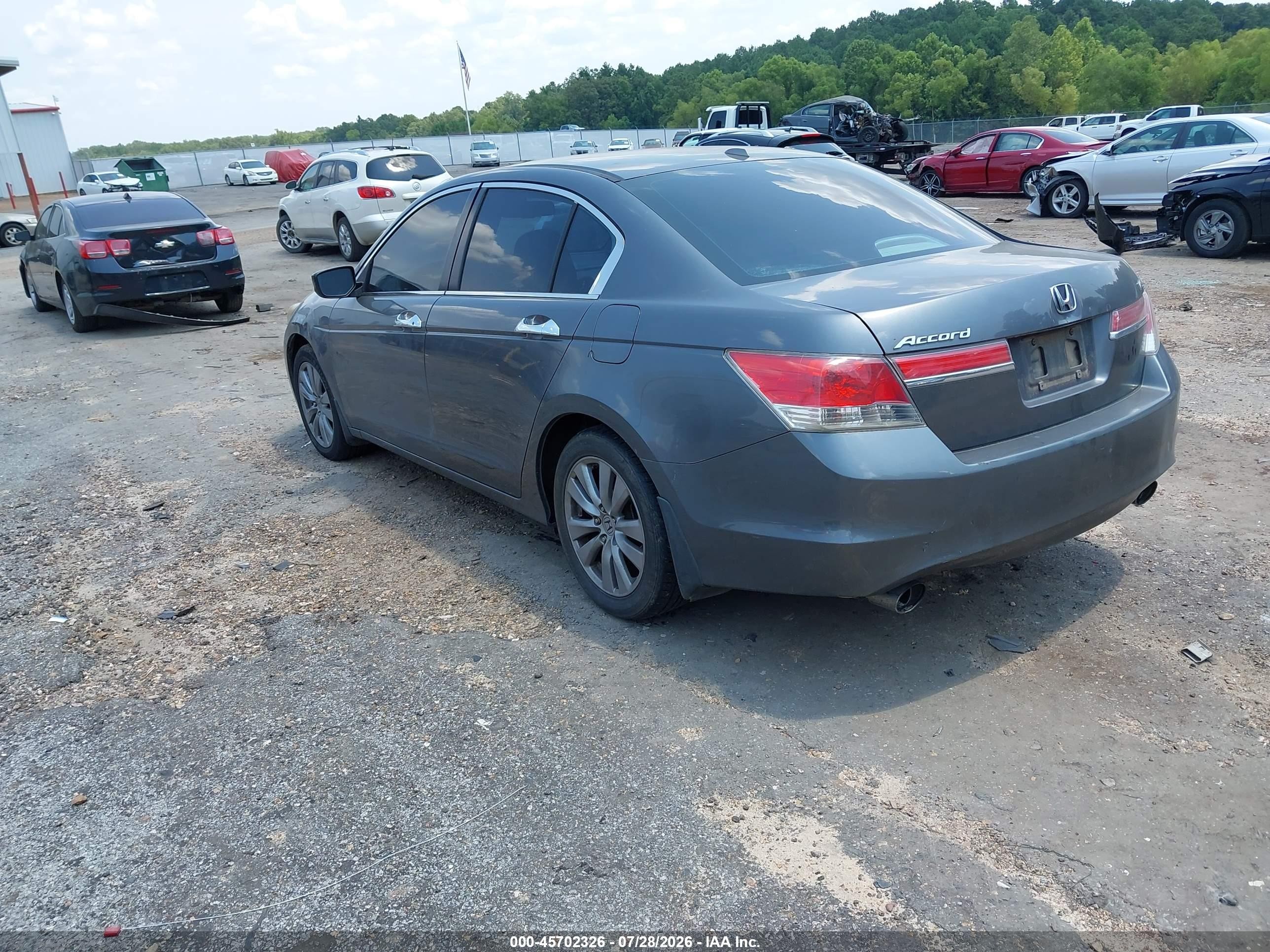 2012 Honda Accord 3.5 Ex-l Gray vin: 1HGCP3F86CA033818