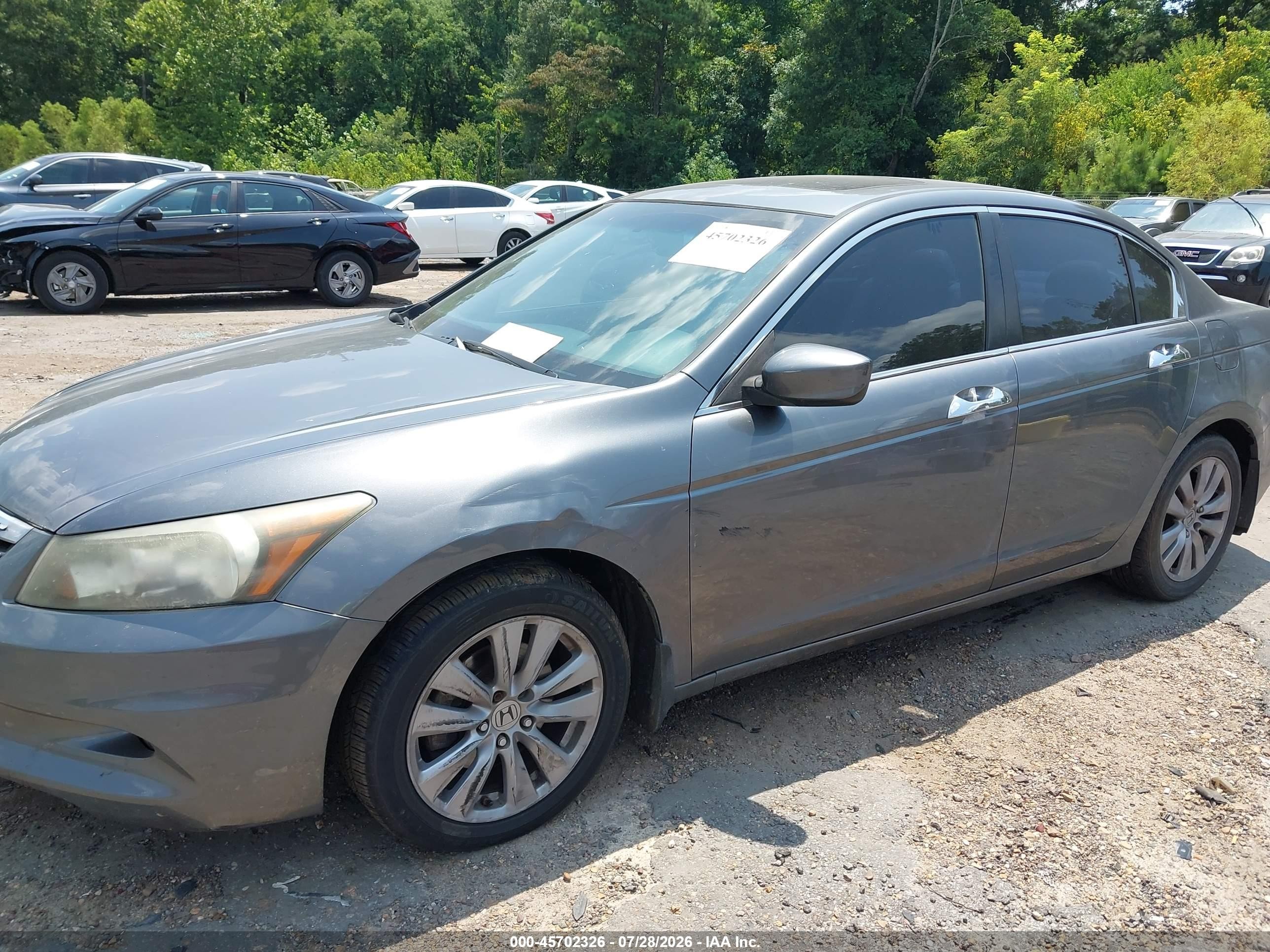 2012 Honda Accord 3.5 Ex-l Gray vin: 1HGCP3F86CA033818