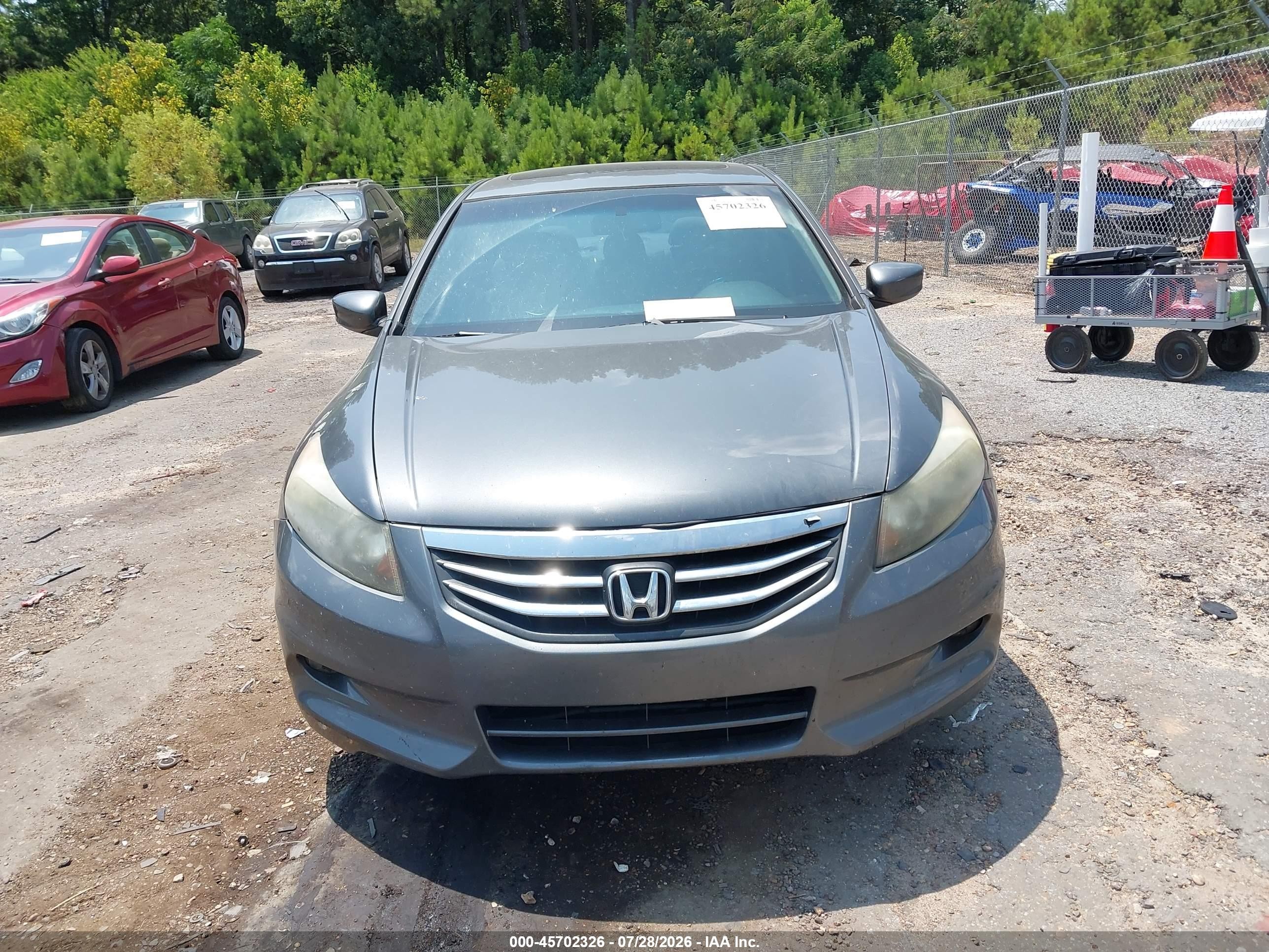 2012 Honda Accord 3.5 Ex-l Gray vin: 1HGCP3F86CA033818