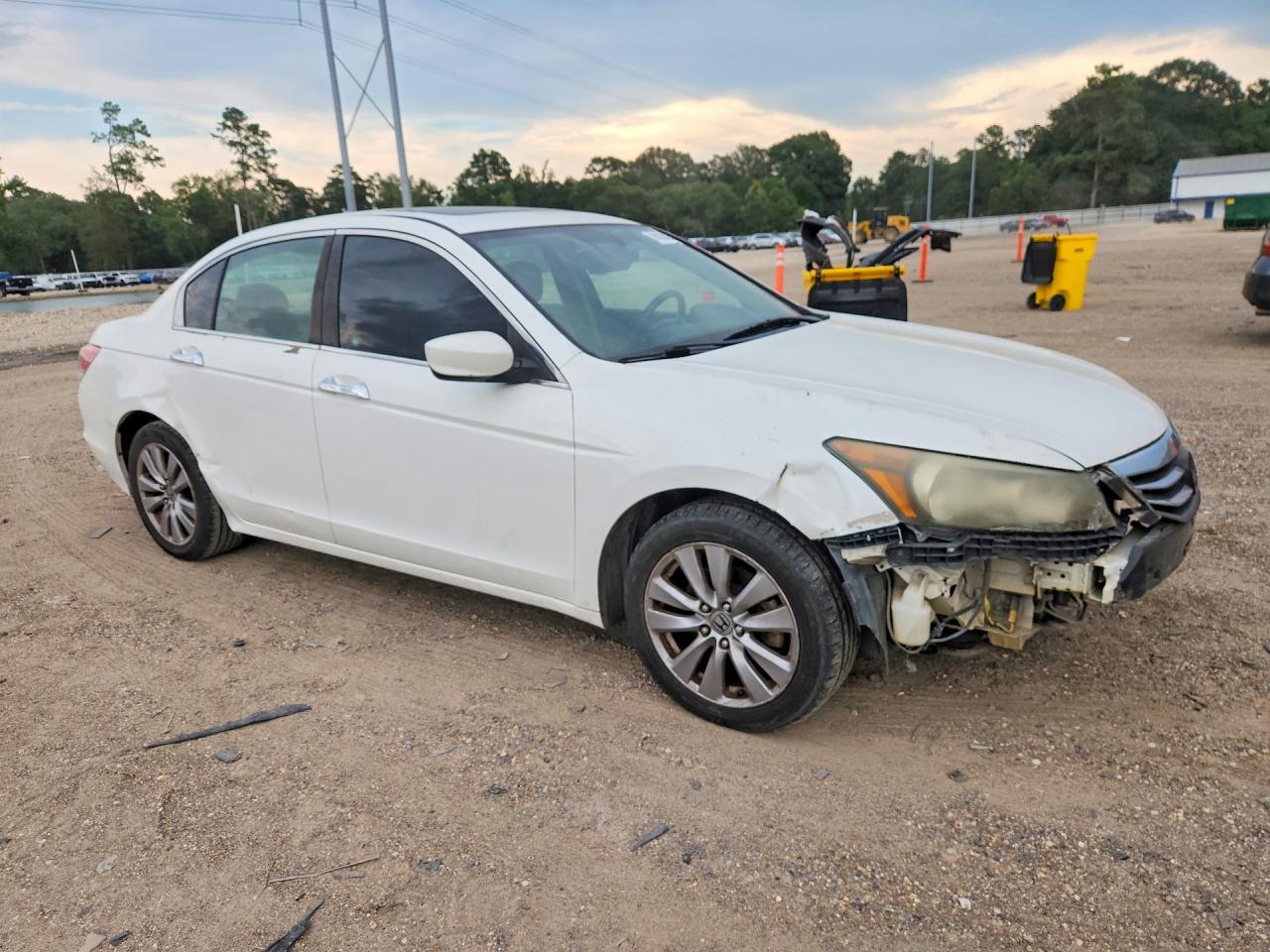 2012 Honda Accord Exl White vin: 1HGCP3F86CA042499