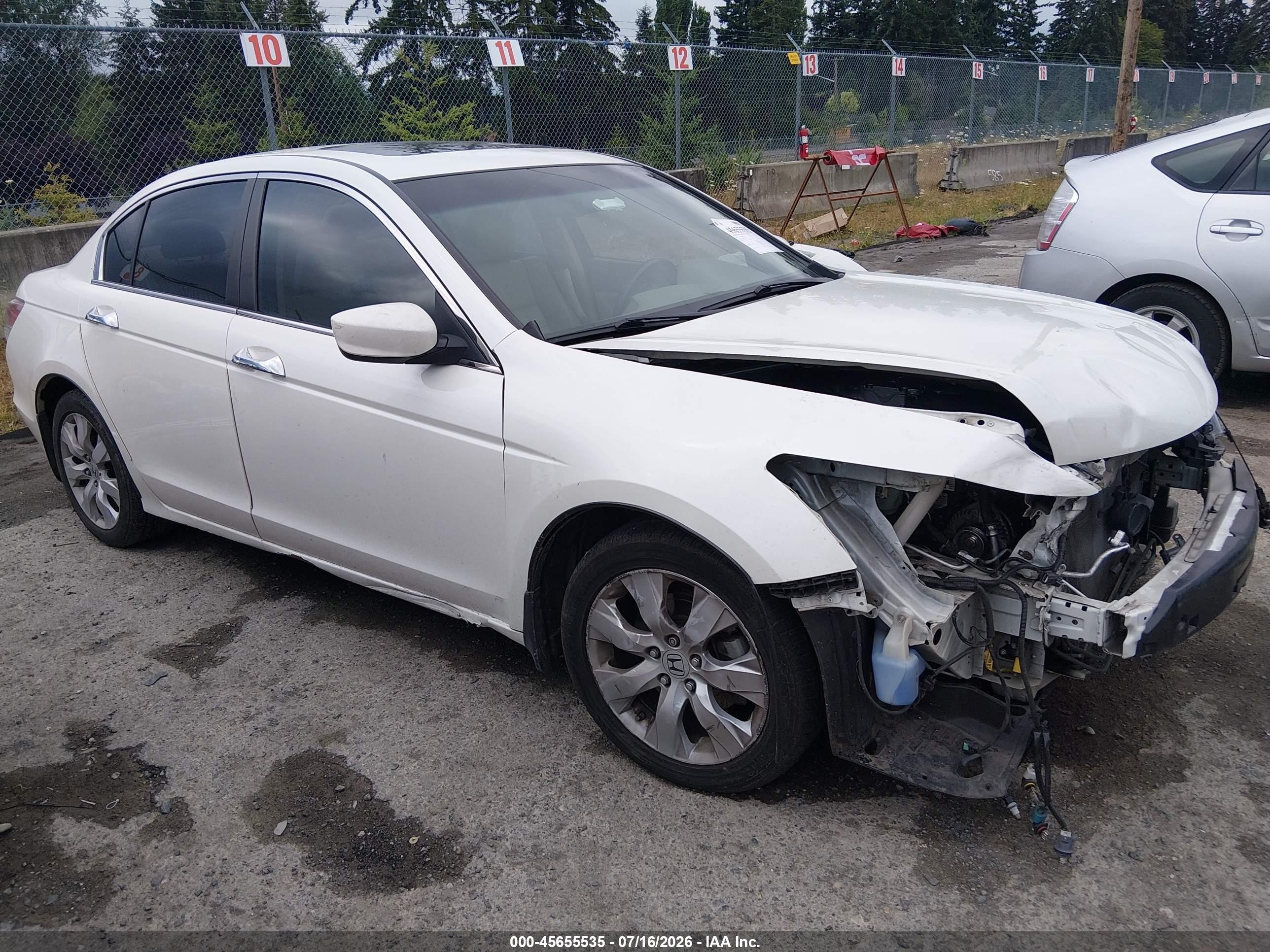 2010 Honda Accord 3.5 Ex-l Белый vin: 1HGCP3F87AA001411