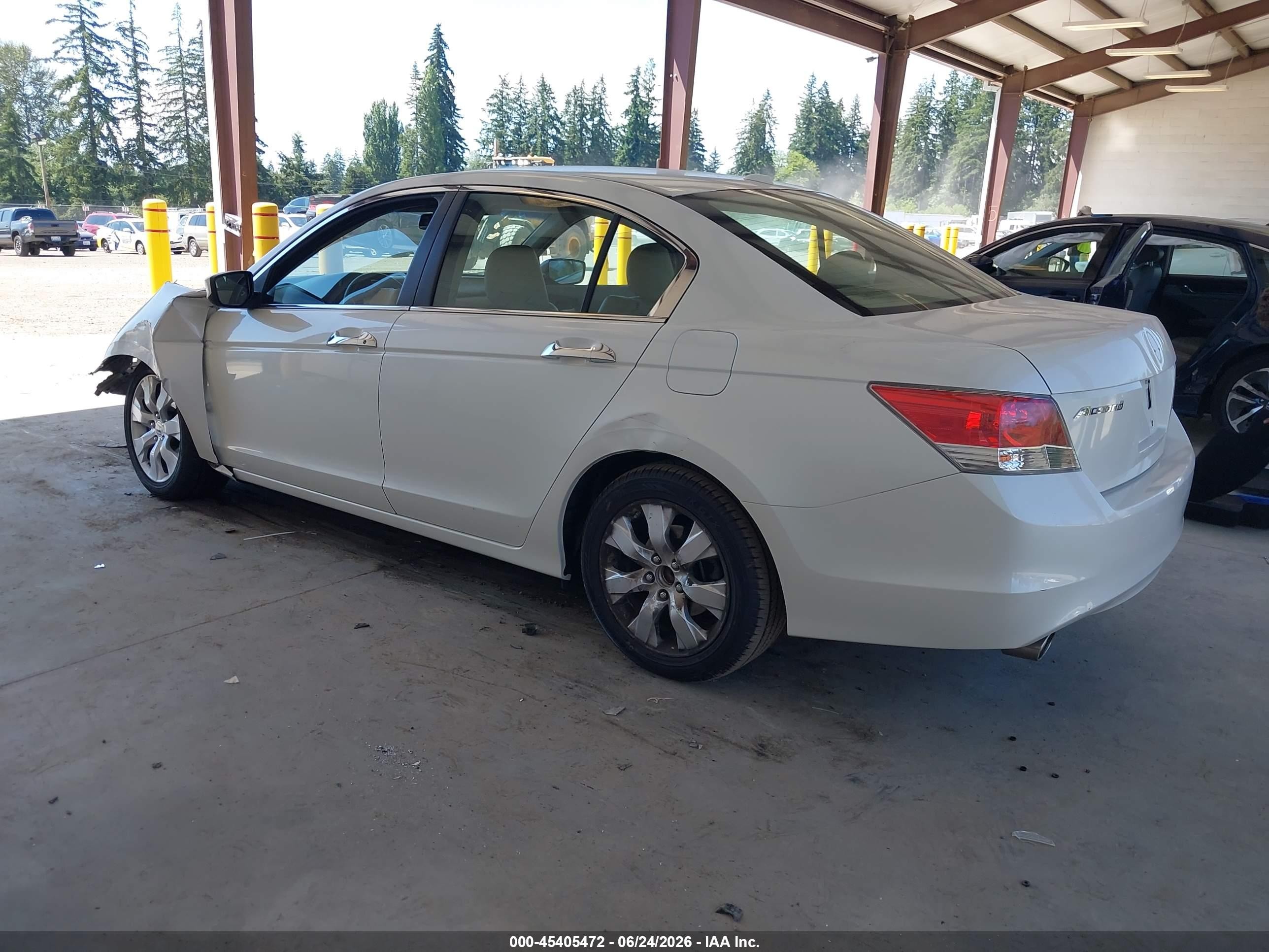 2010 Honda Accord 3.5 Ex-l White vin: 1HGCP3F87AA002509