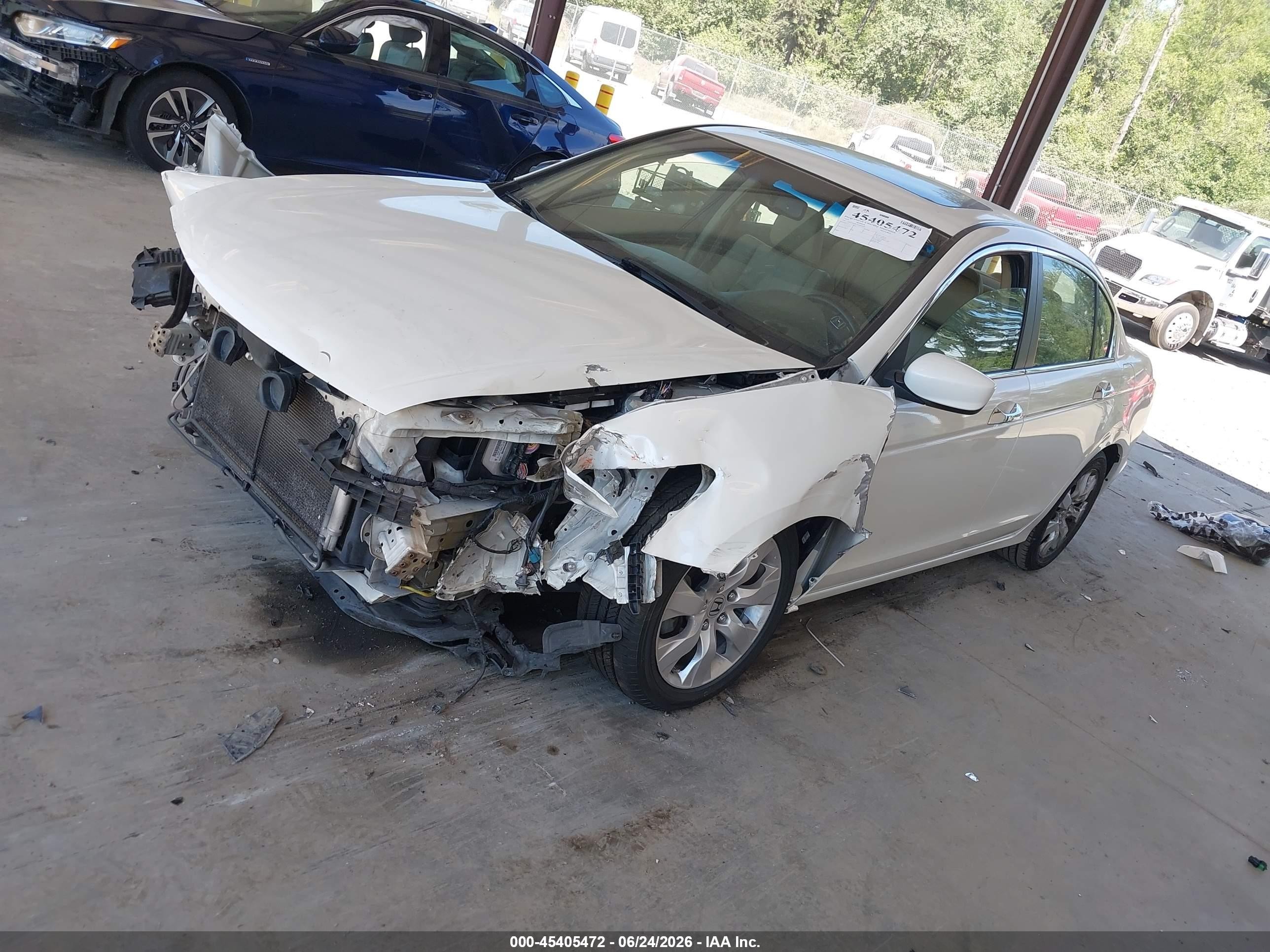 2010 Honda Accord 3.5 Ex-l White vin: 1HGCP3F87AA002509