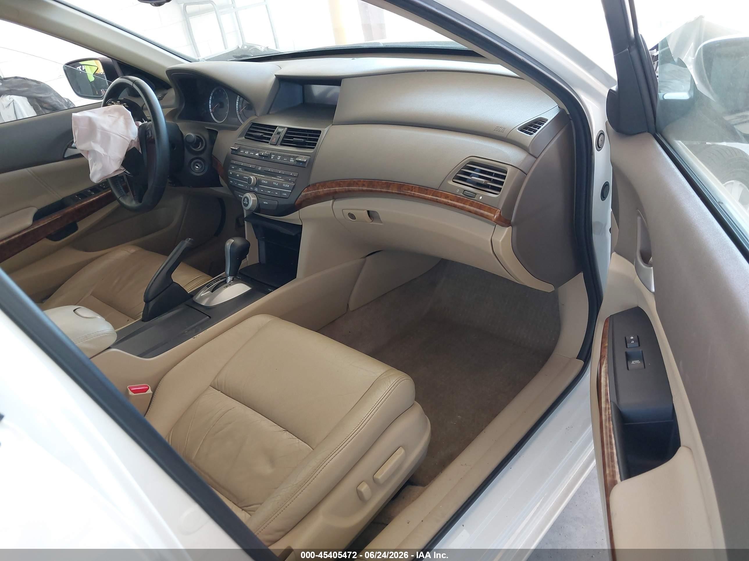2010 Honda Accord 3.5 Ex-l White vin: 1HGCP3F87AA002509