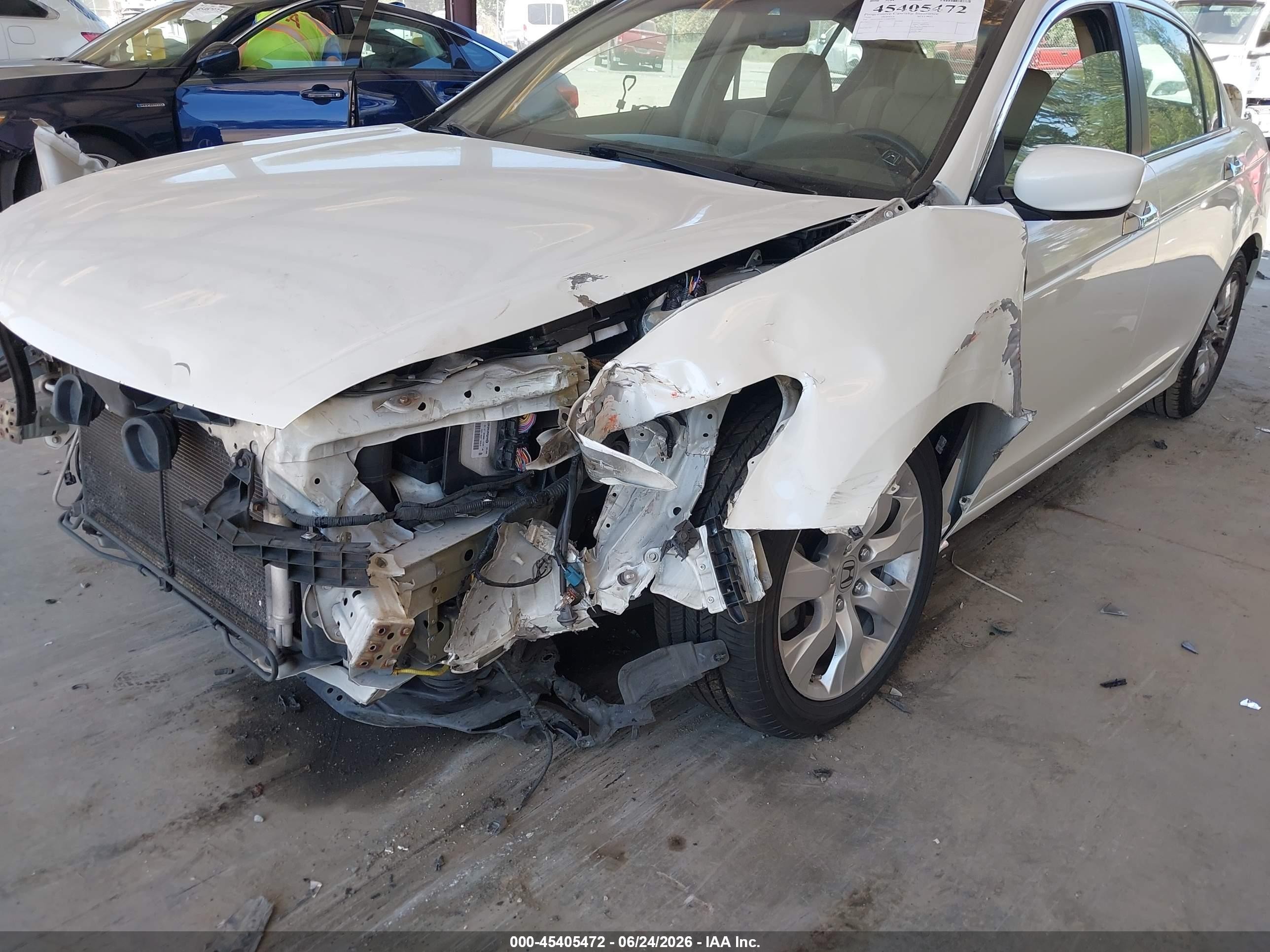 2010 Honda Accord 3.5 Ex-l White vin: 1HGCP3F87AA002509
